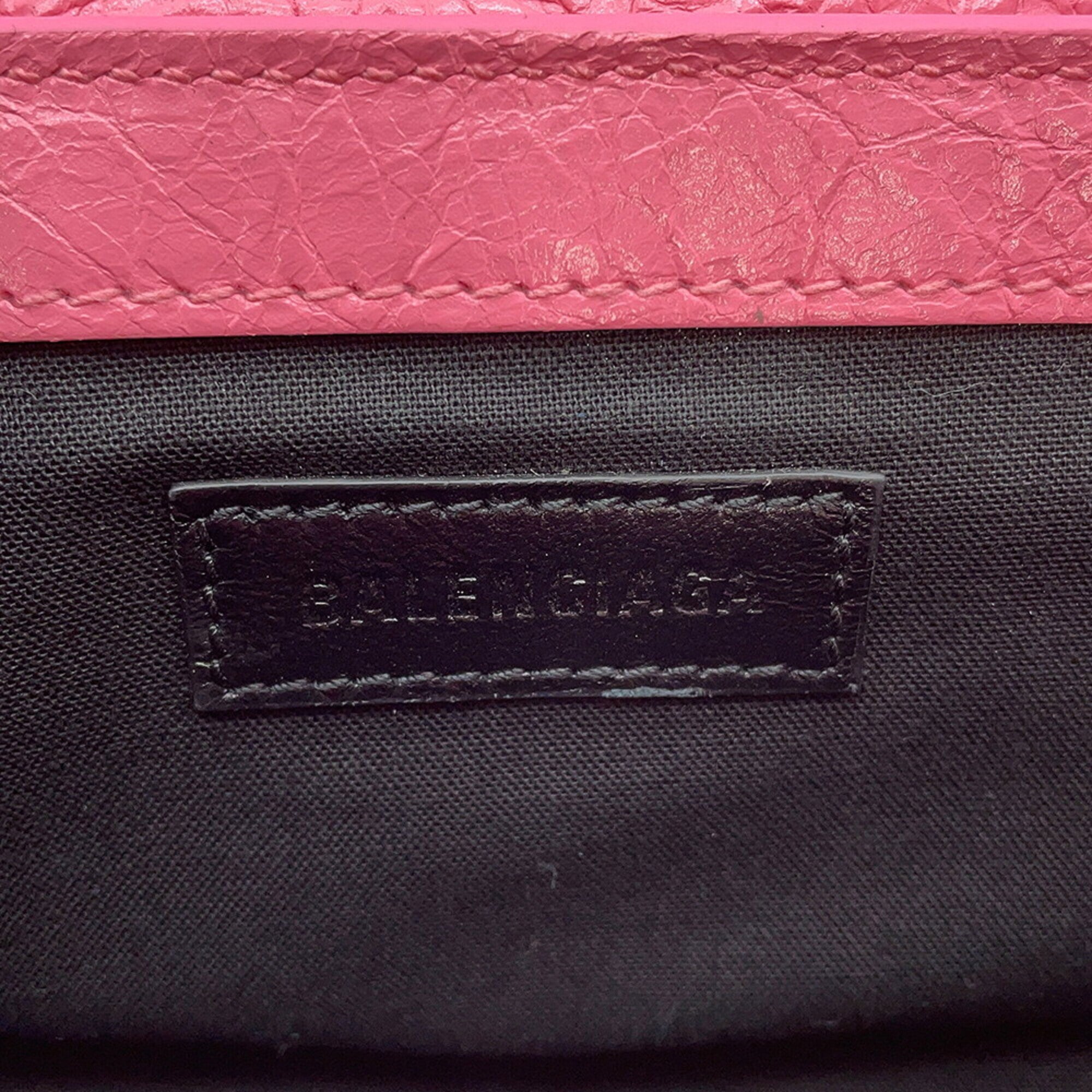 Balenciaga Pink Leather Handbag Shoulder