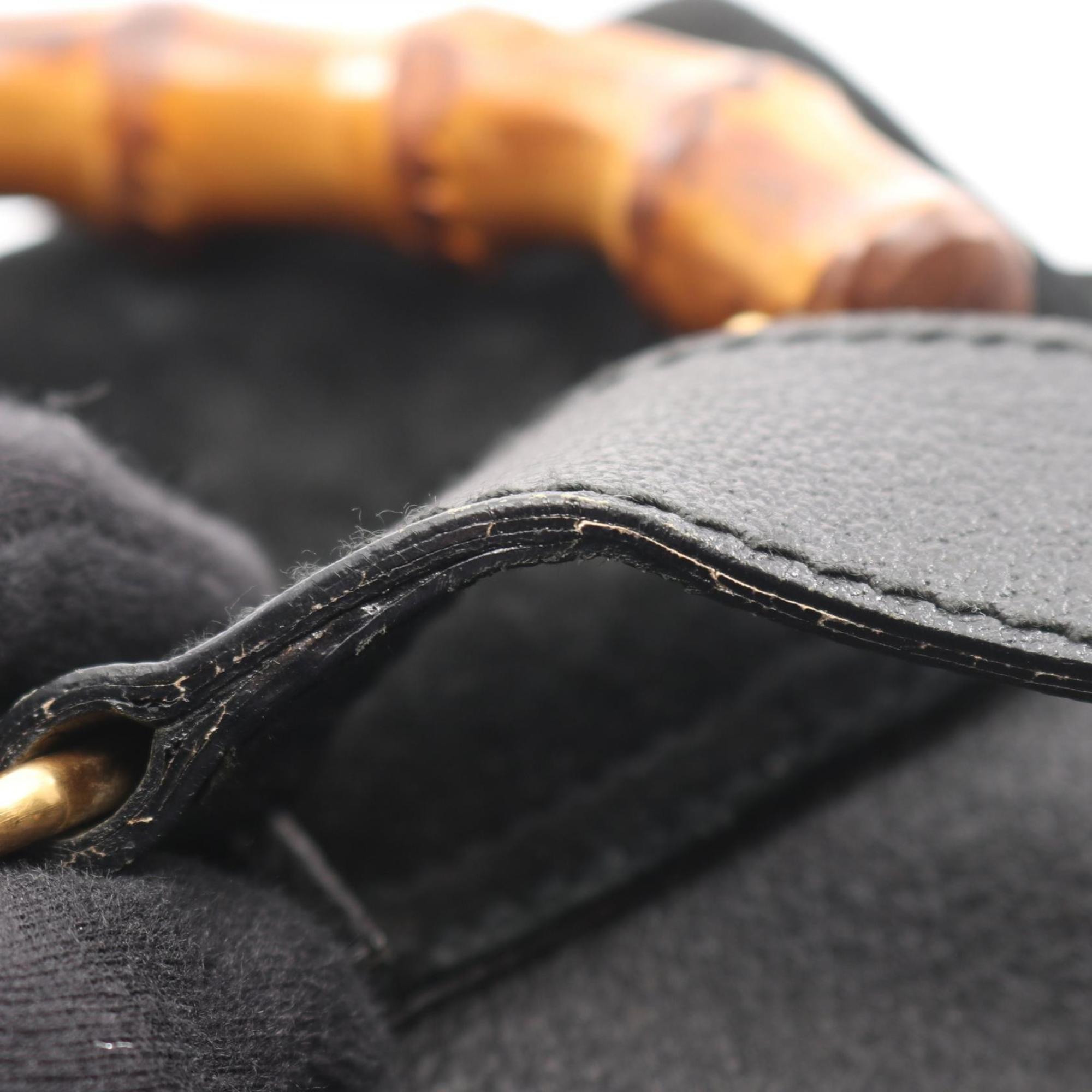Gucci Black Suede Leather Backpack (Pre-Owned)