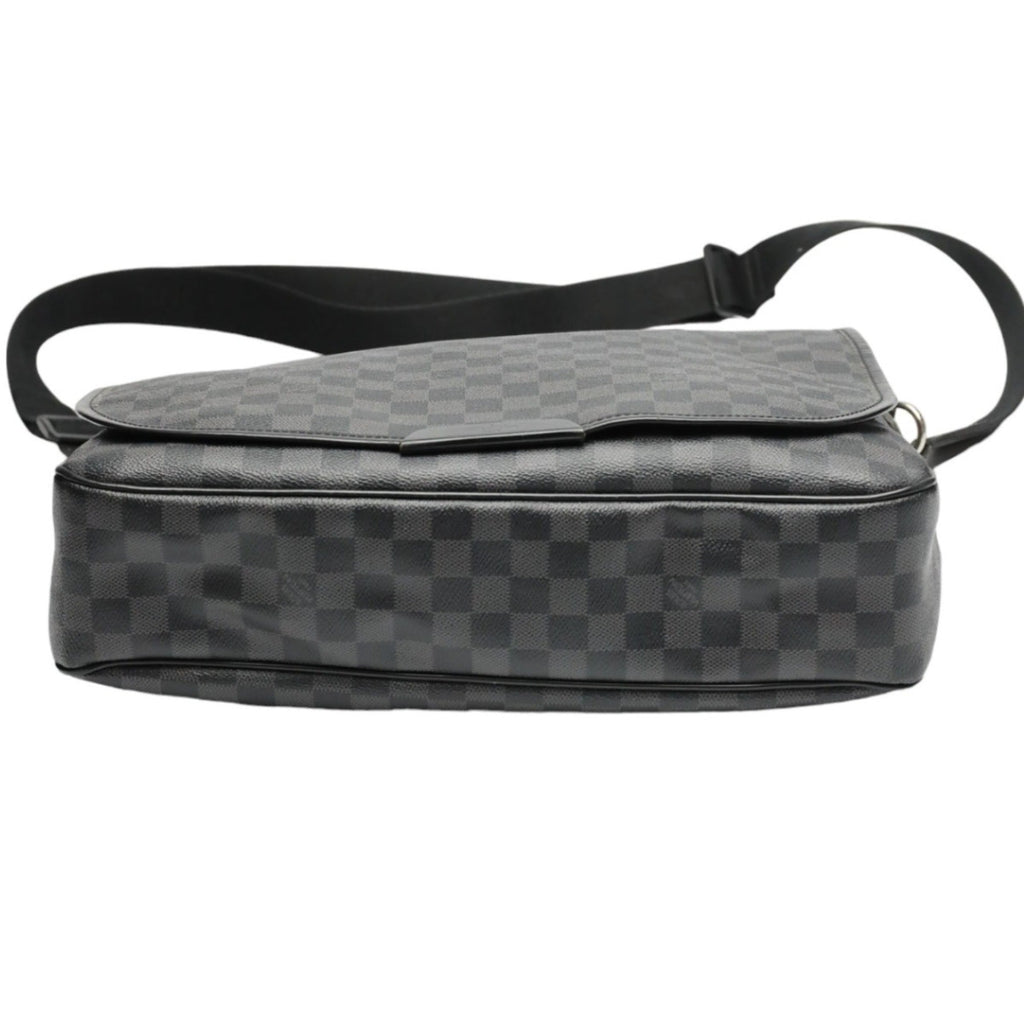 Louis Vuitton Damier Graphite Black Leather Shoulder Bag