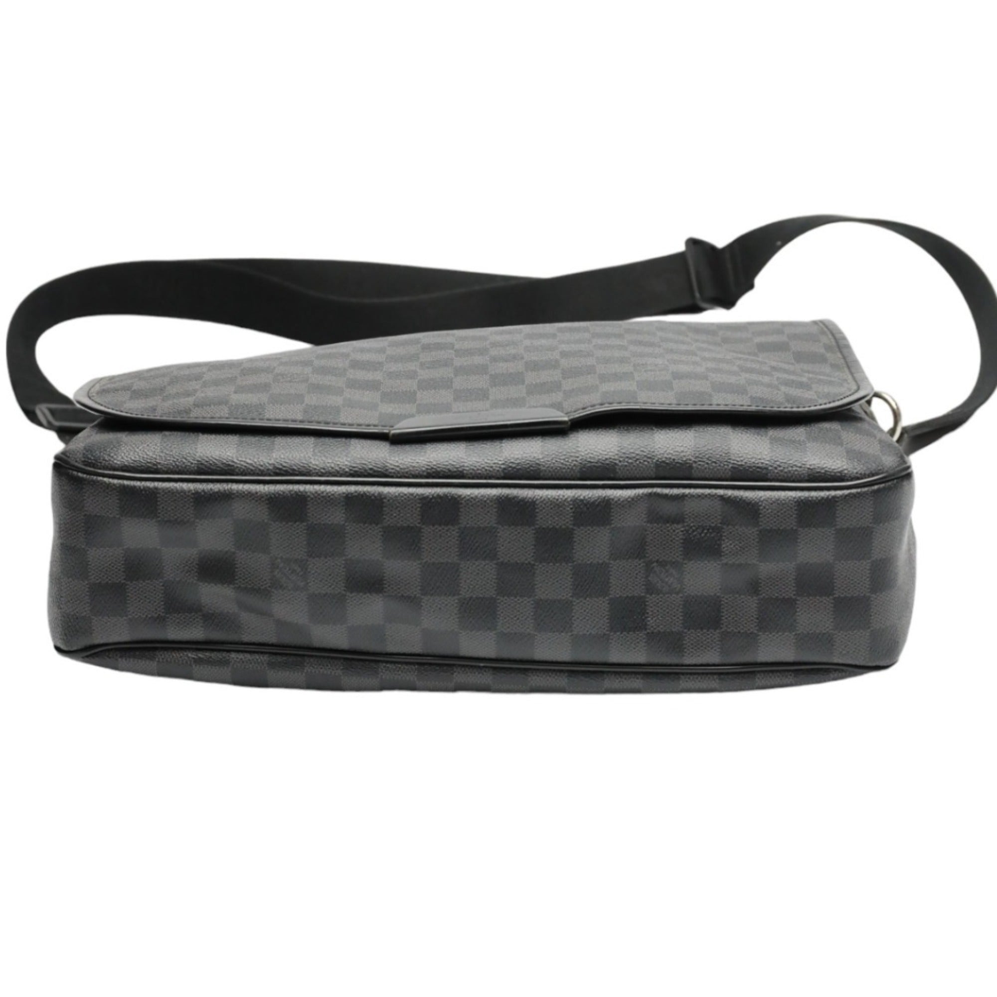 Louis Vuitton Damier Graphite Black Leather Shoulder Bag