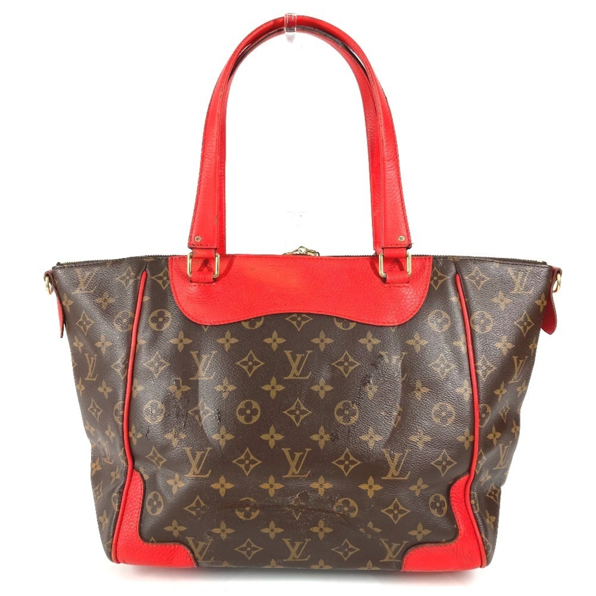 Louis Vuitton Brown Red Color Monogram Shoulder Bag