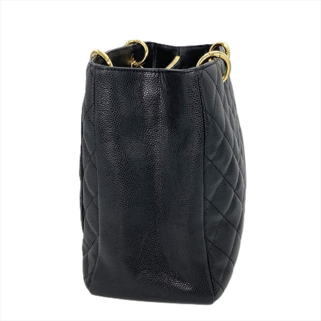 Chanel Black Grained Calfskin Tote Bag
