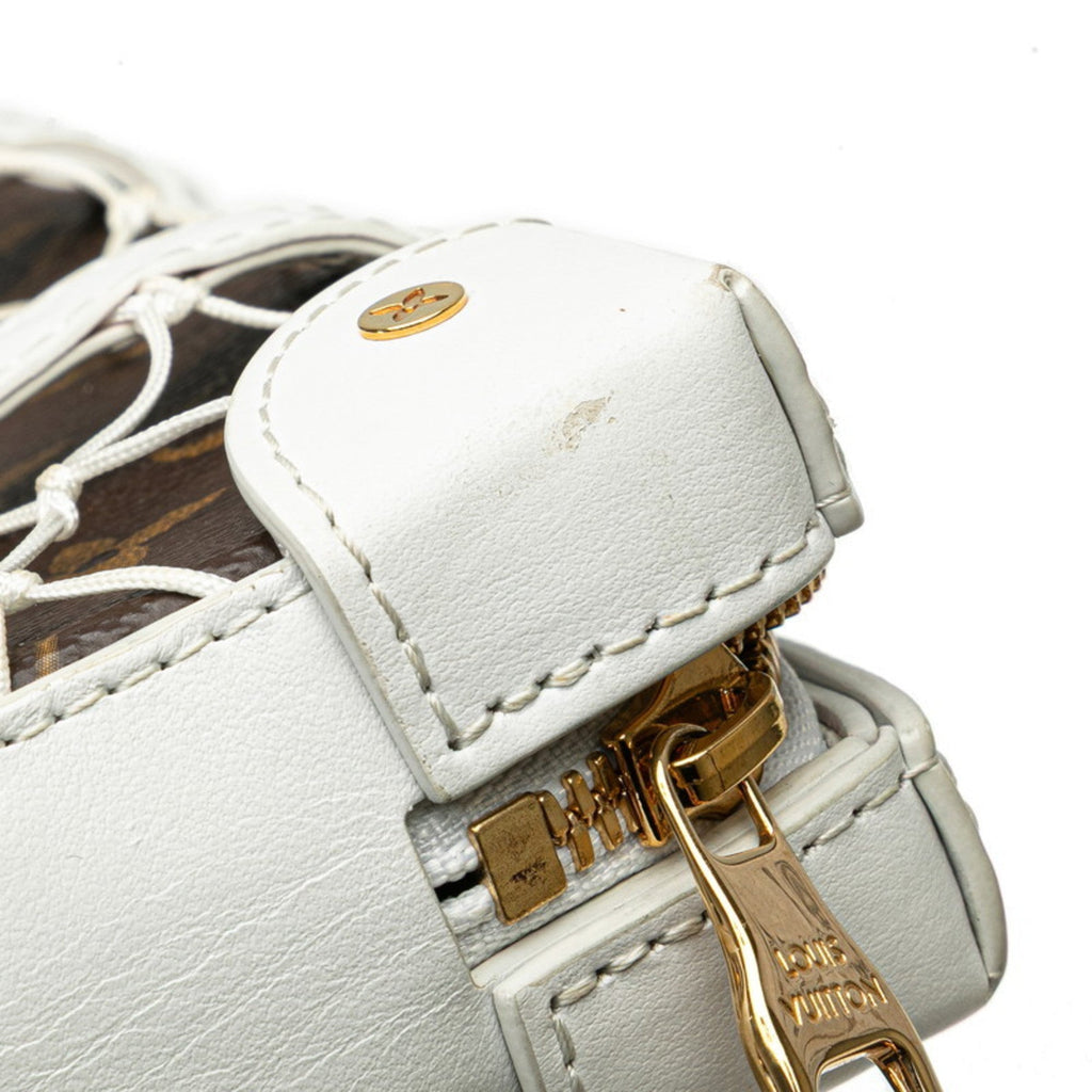 Louis Vuitton Brown White Pvc Leather Shoulder Bag Sling Bag