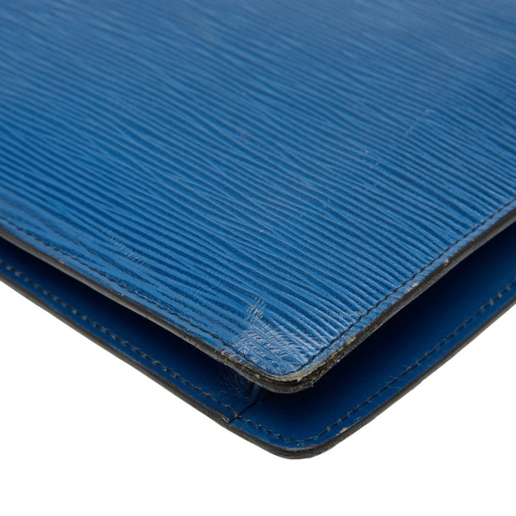 Louis Vuitton Epi Toledo Blue Leather Clutch Bag