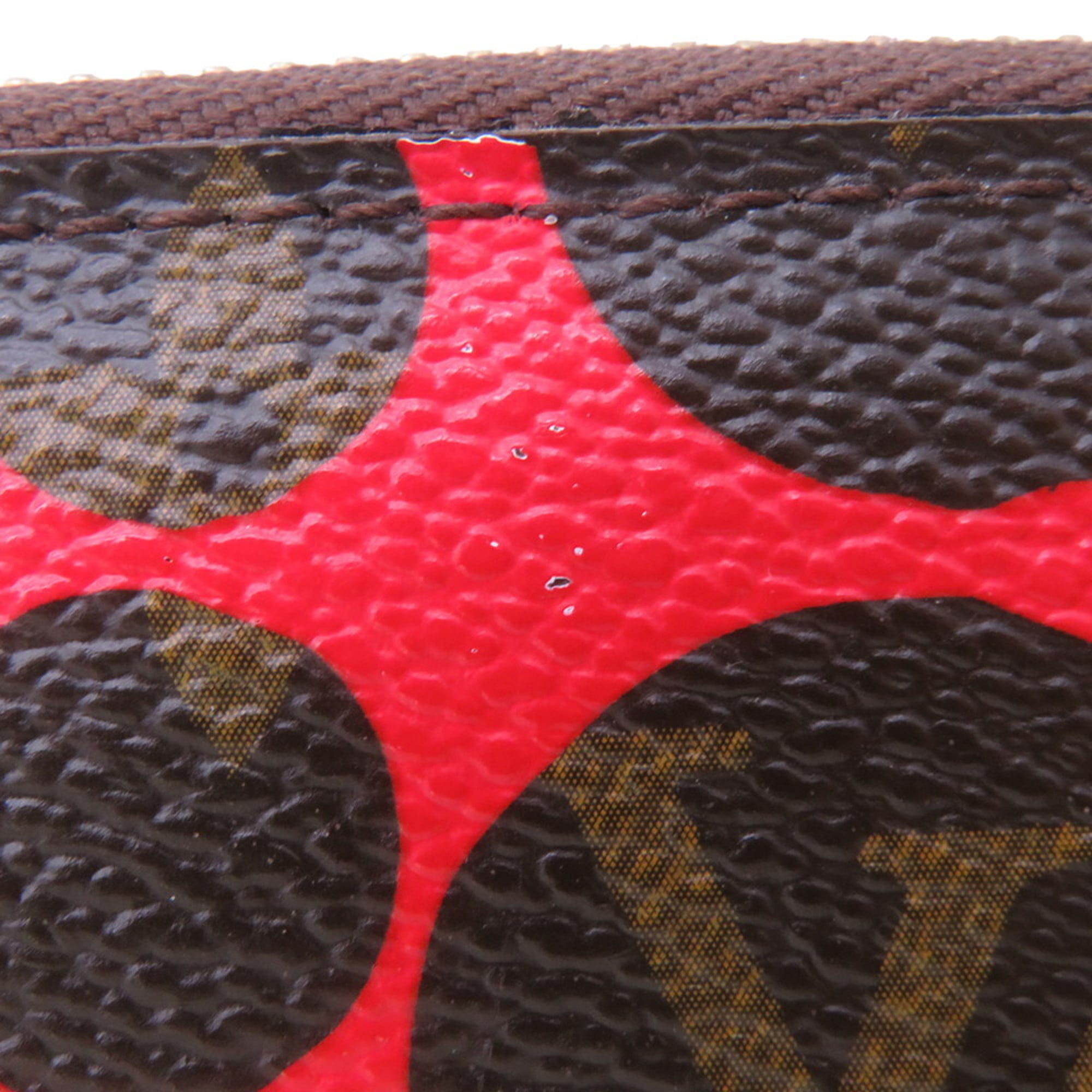 Louis Vuitton Monogram Red Color Monogram Long Wallet