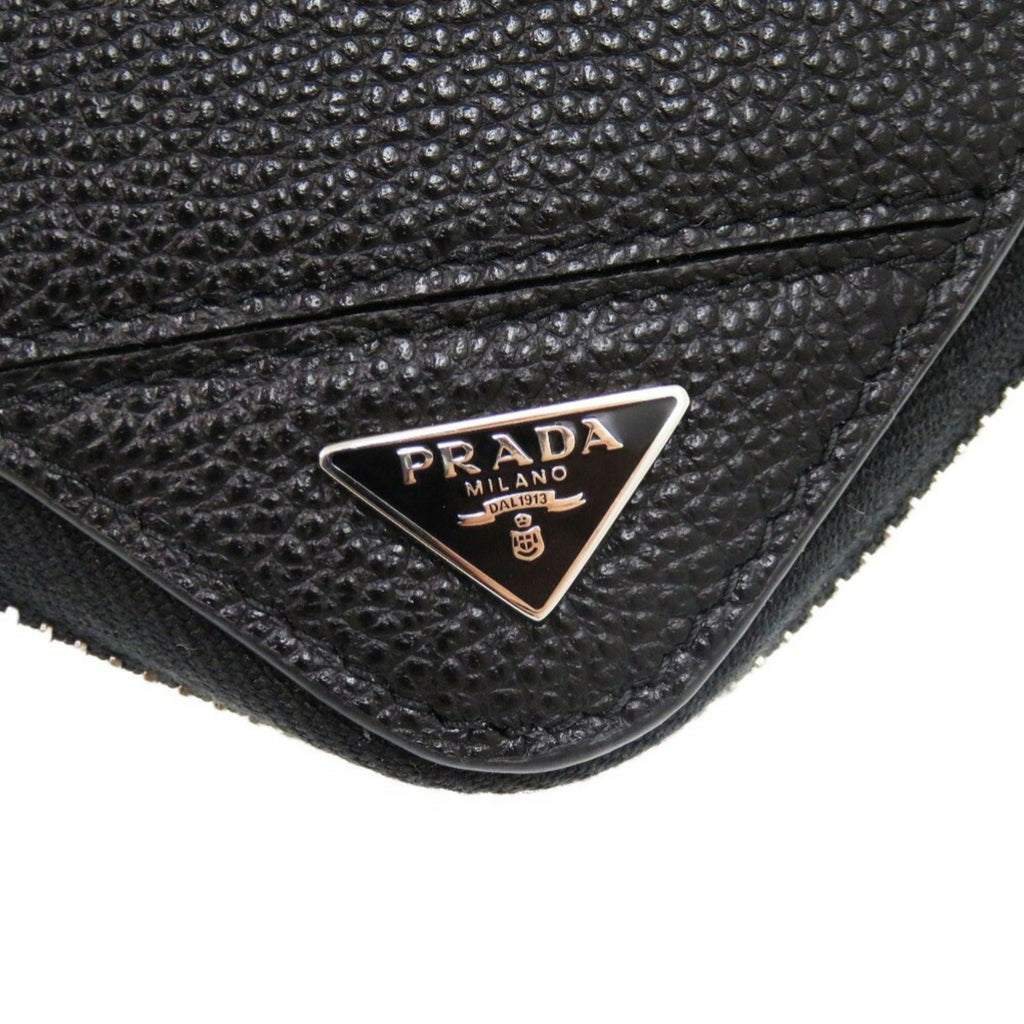 Prada Black Leather Long Wallet (Bi-Fold)