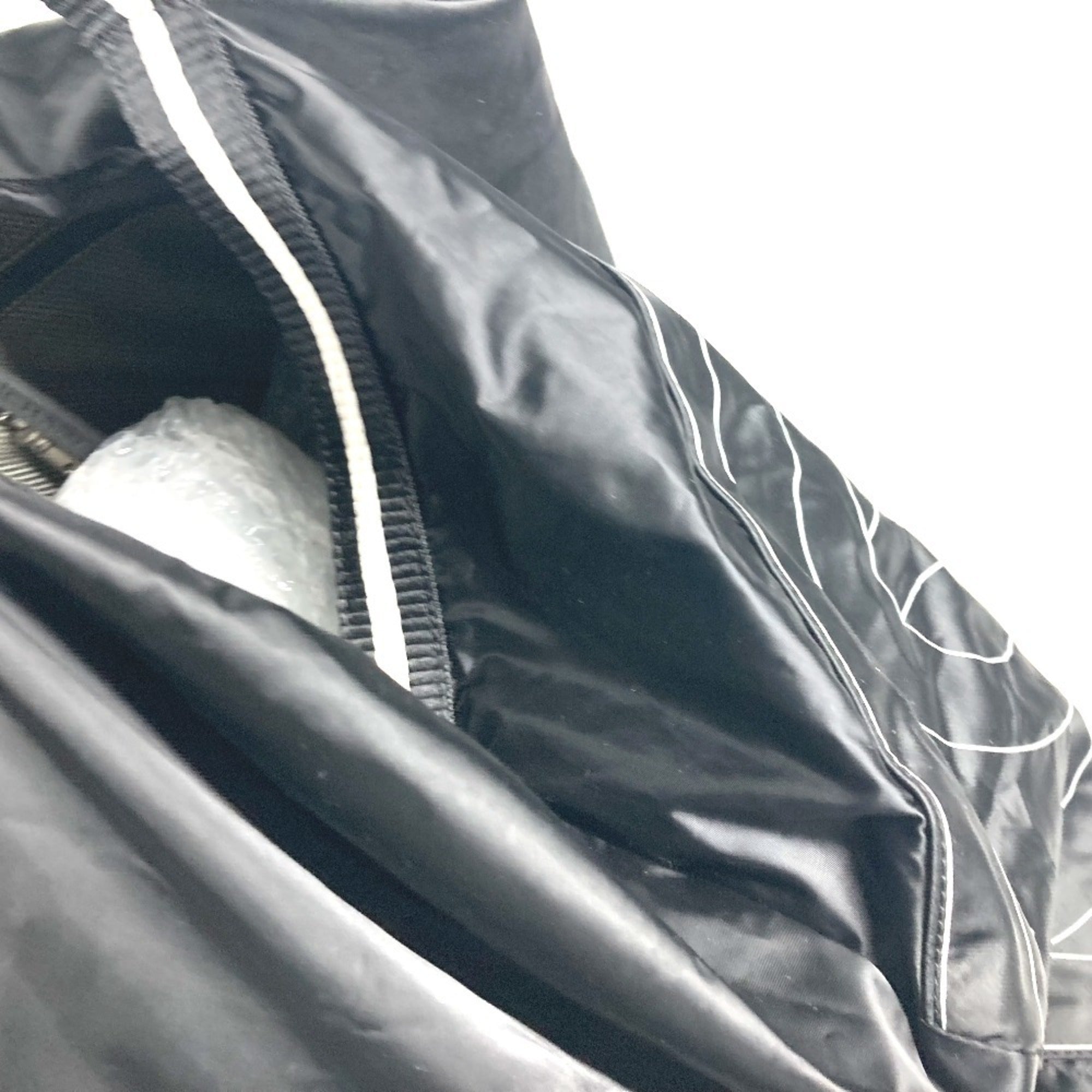 Chanel Black White Nylon Shoulder Bag