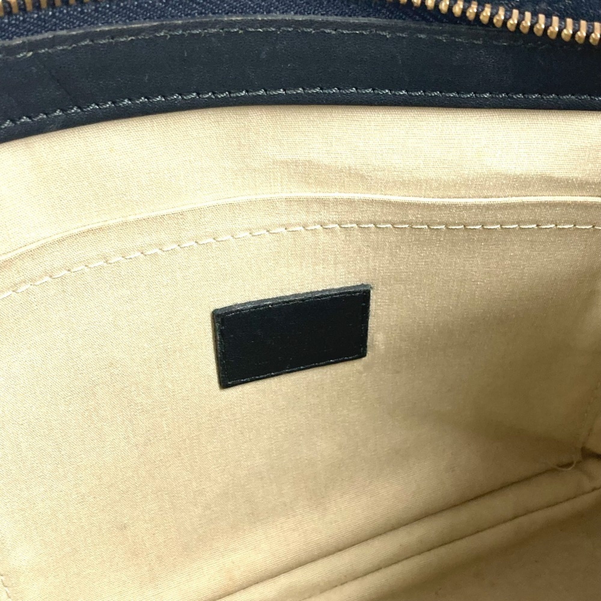 Louis Vuitton Navy Monogram Mini Canvas Leather Handbag Shoulder Bag Tote Bag