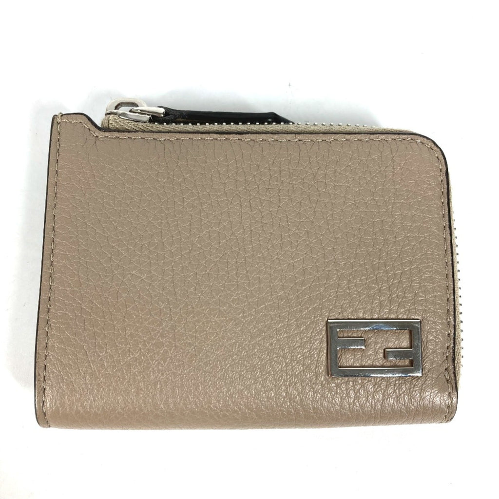 Fendi Beige Leather Coin Purse/Coin Case