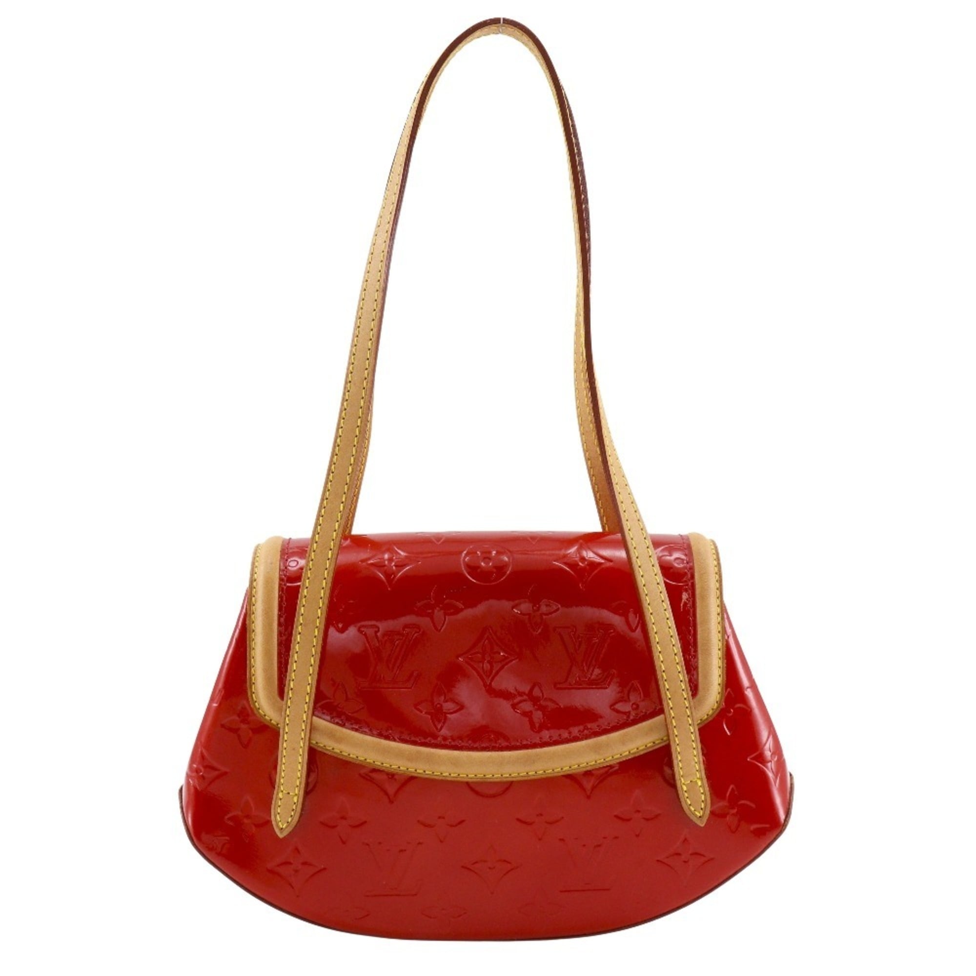 Louis Vuitton Red Color Monogram Vernis Tote Bag