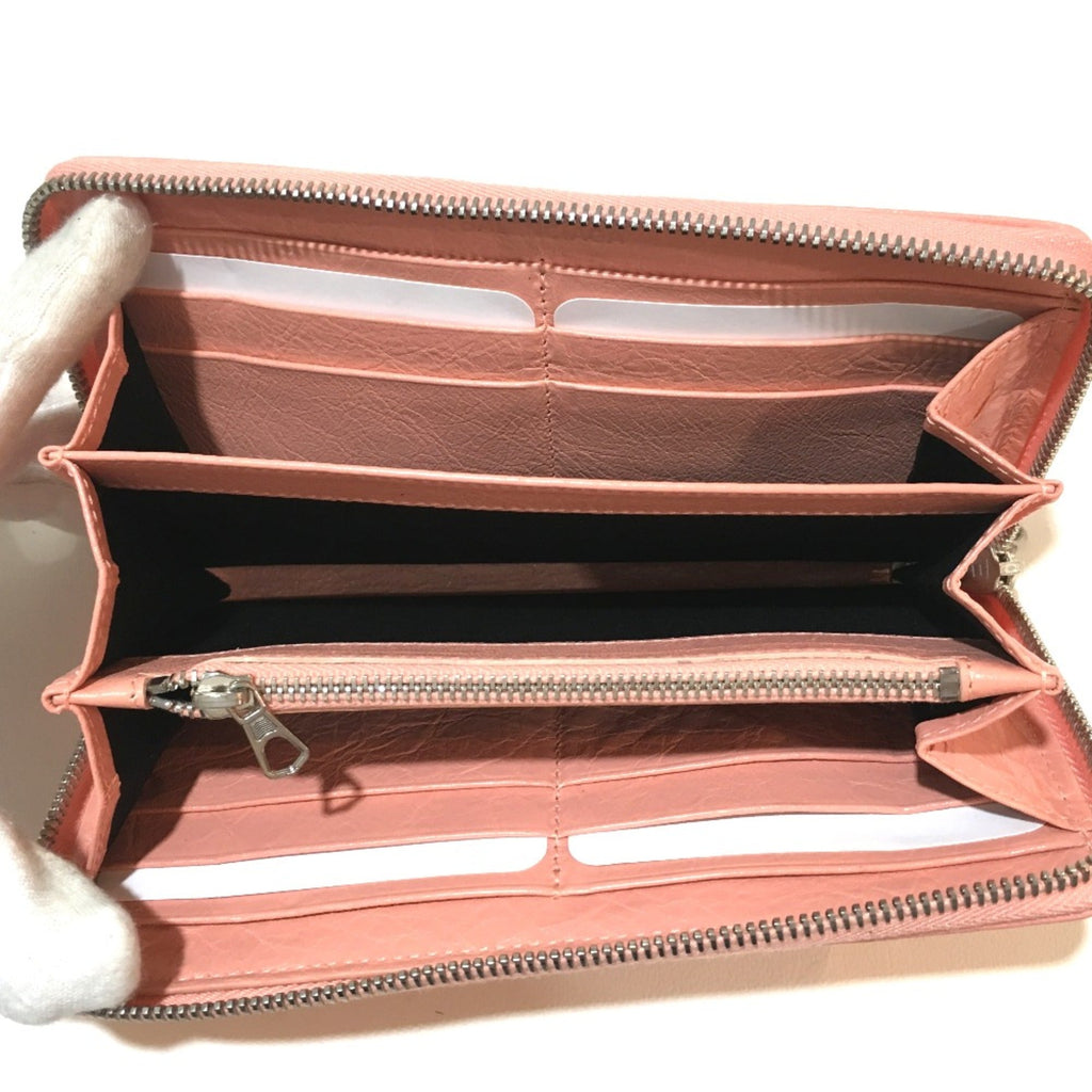 Balenciaga Beige Leather Long Wallet (Bi-Fold)