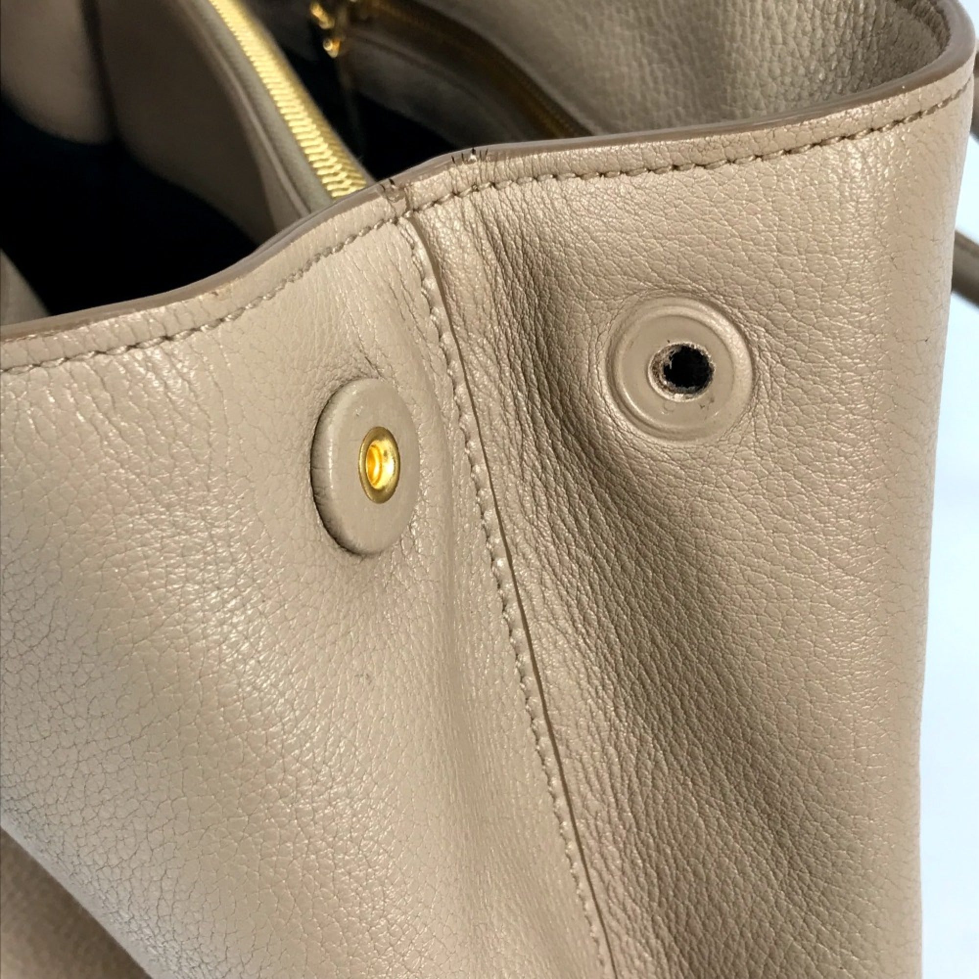Prada Beige Leather Handbag