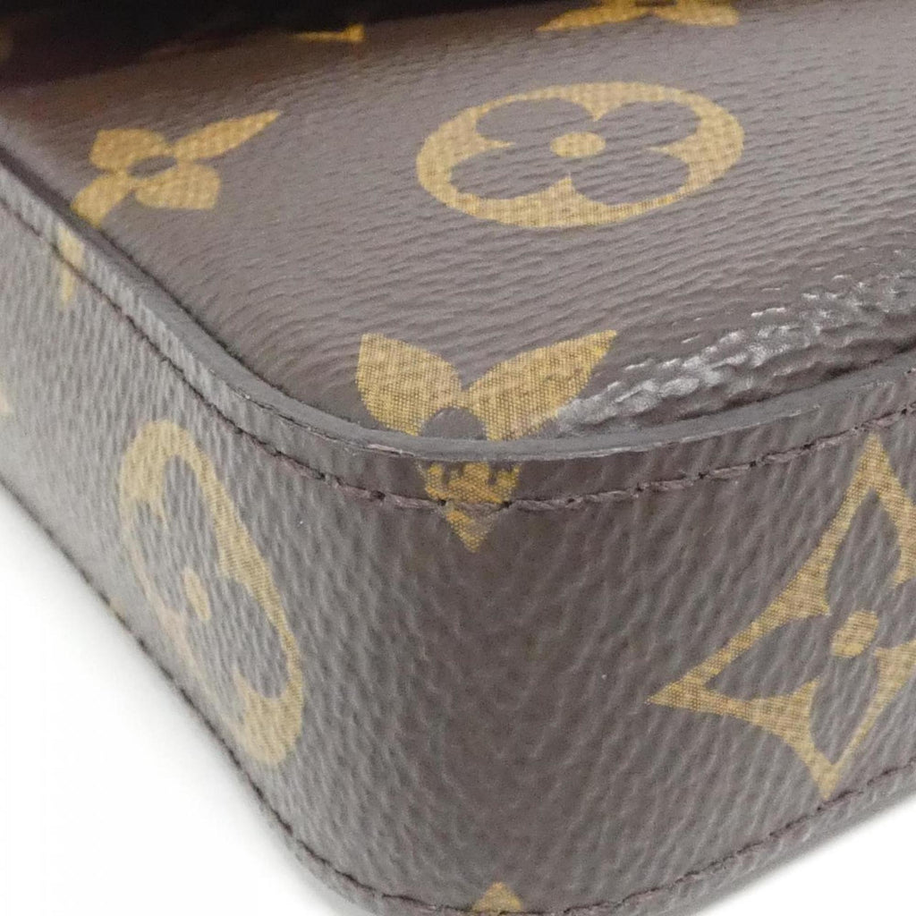 Louis Vuitton Marron Coated Canvas Pochette Shoulder Bag