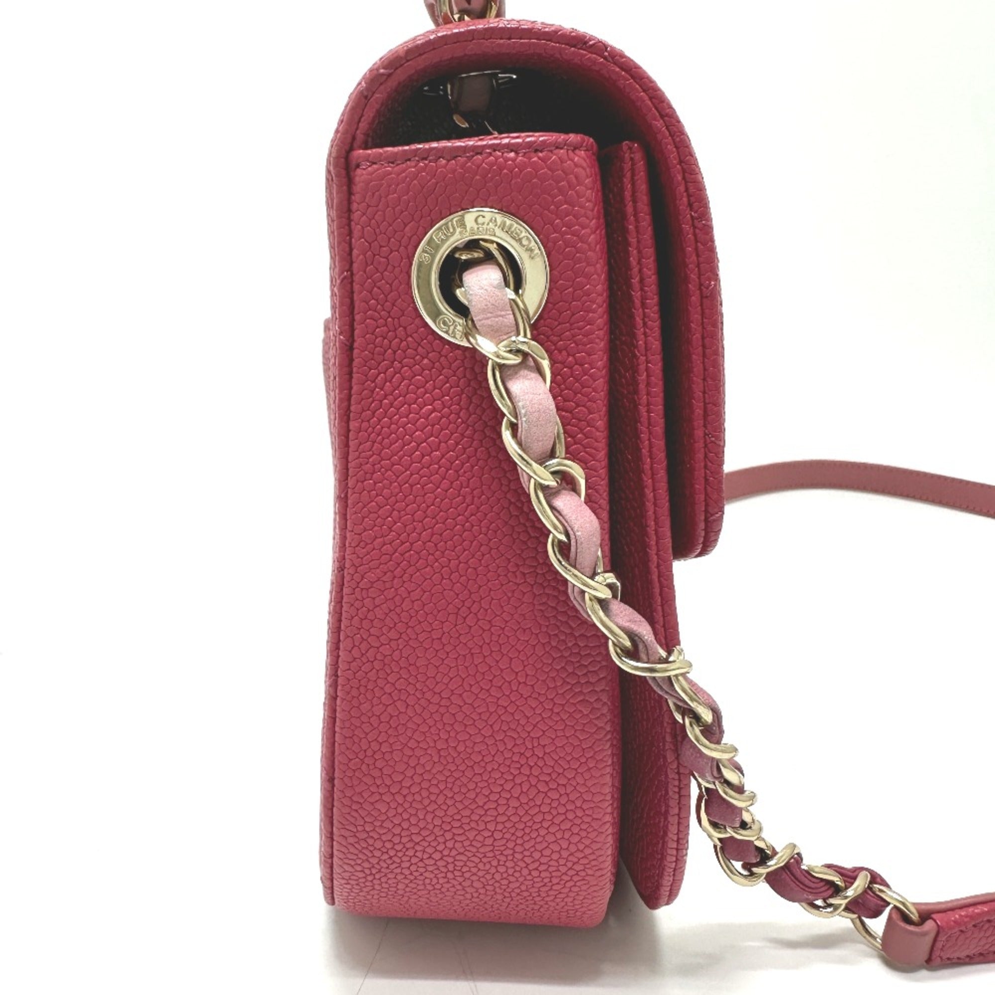 Chanel Pink Leather Shoulder Bag