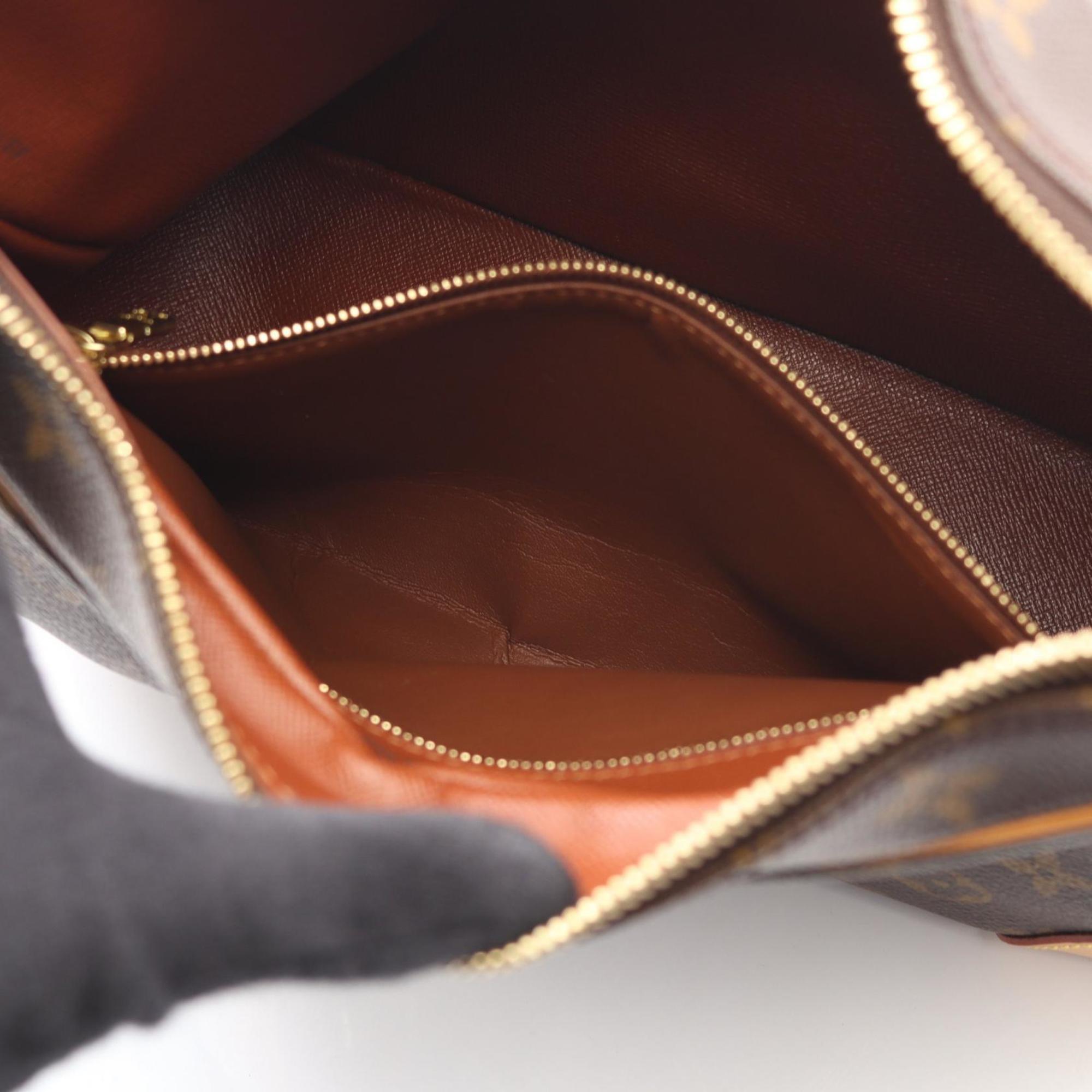 Louis Vuitton Brown Monogram Coated Canvas Leather Shoulder Bag