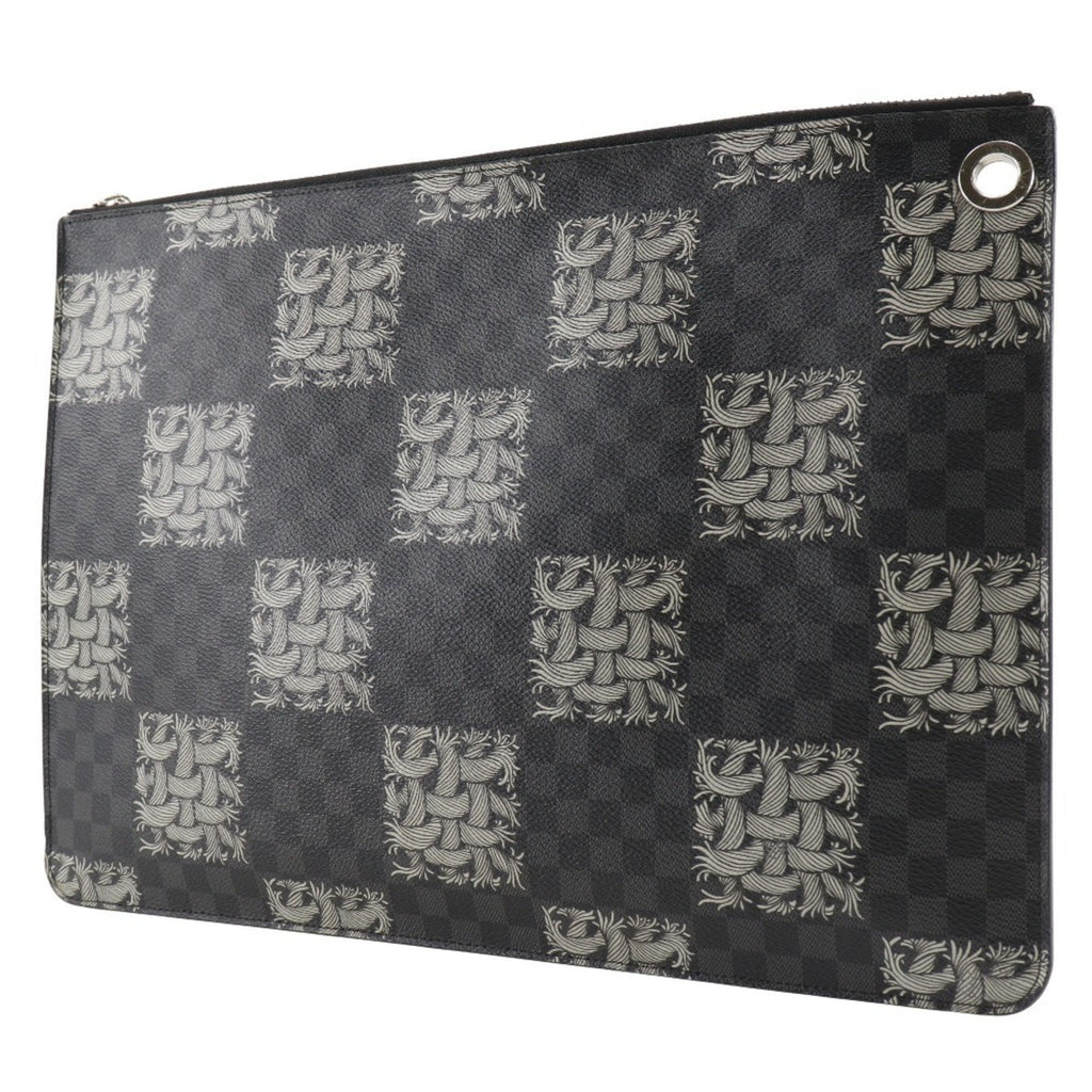 Louis Vuitton Black Damier Graphite Canvas Clutch Bag Pochette