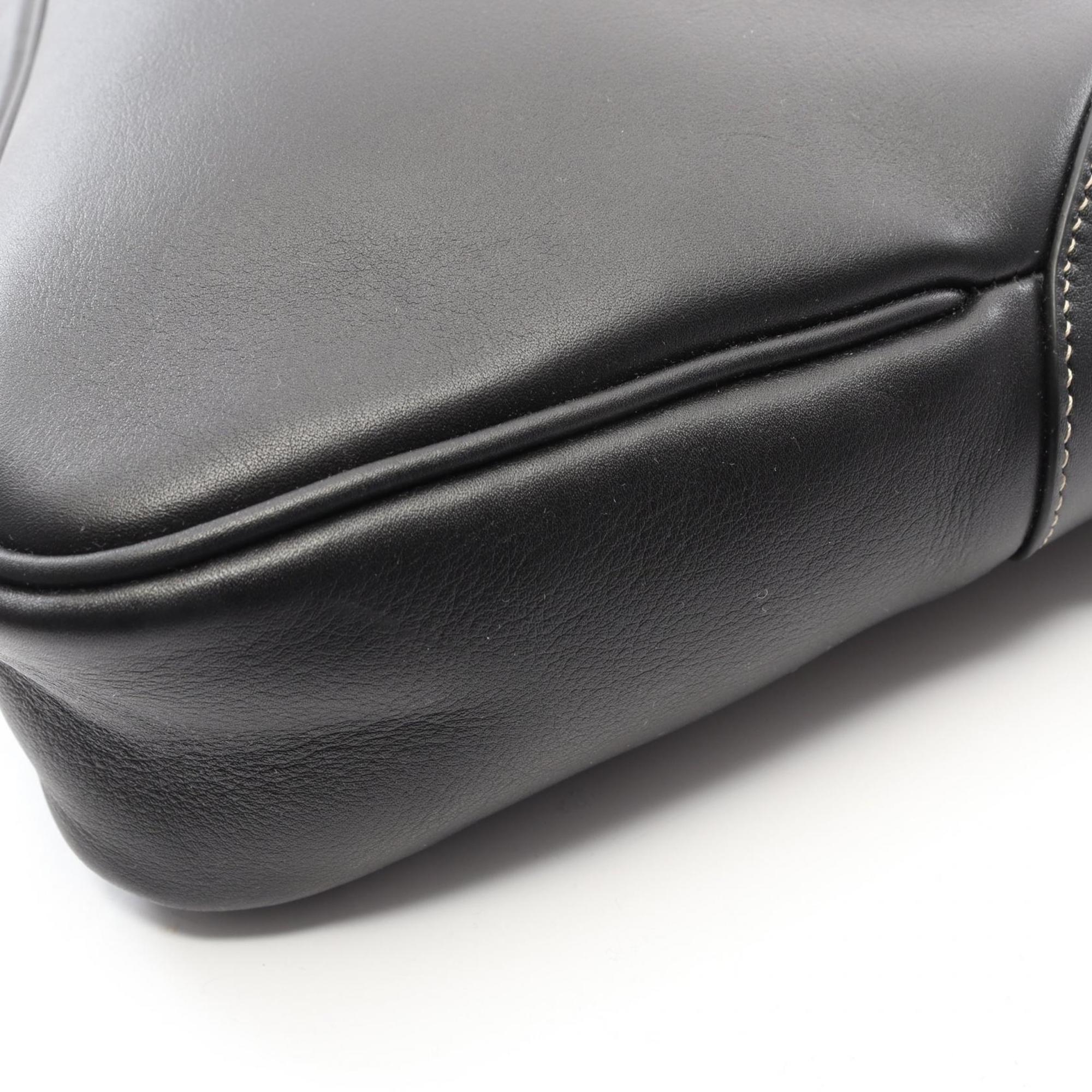 Gucci Black Leather Handbag Shoulder Bag (Pre-Owned)