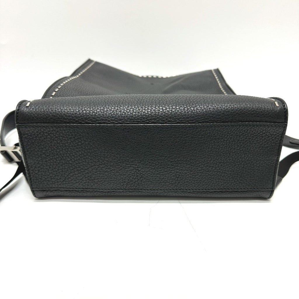 Fendi Black Leather Backpack