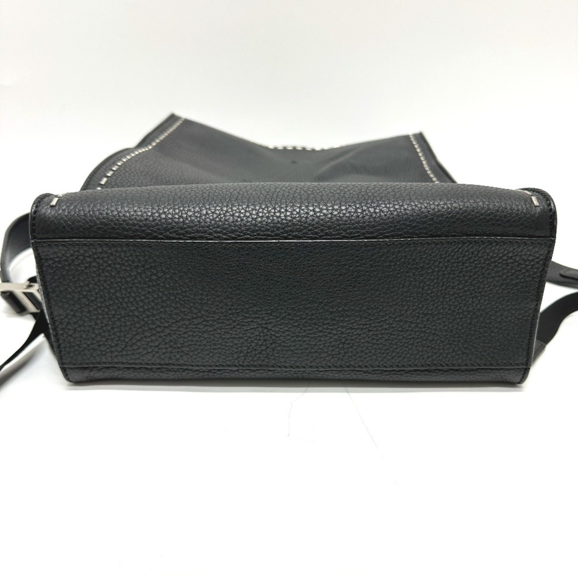 Fendi Black Leather Backpack