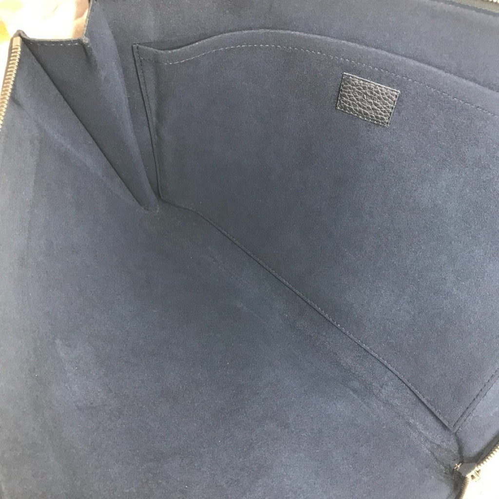 Louis Vuitton Black Navy Leather Clutch Bag Pochette Pouch