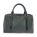 Celine Black Brown Pvc Boston Bag Handbag