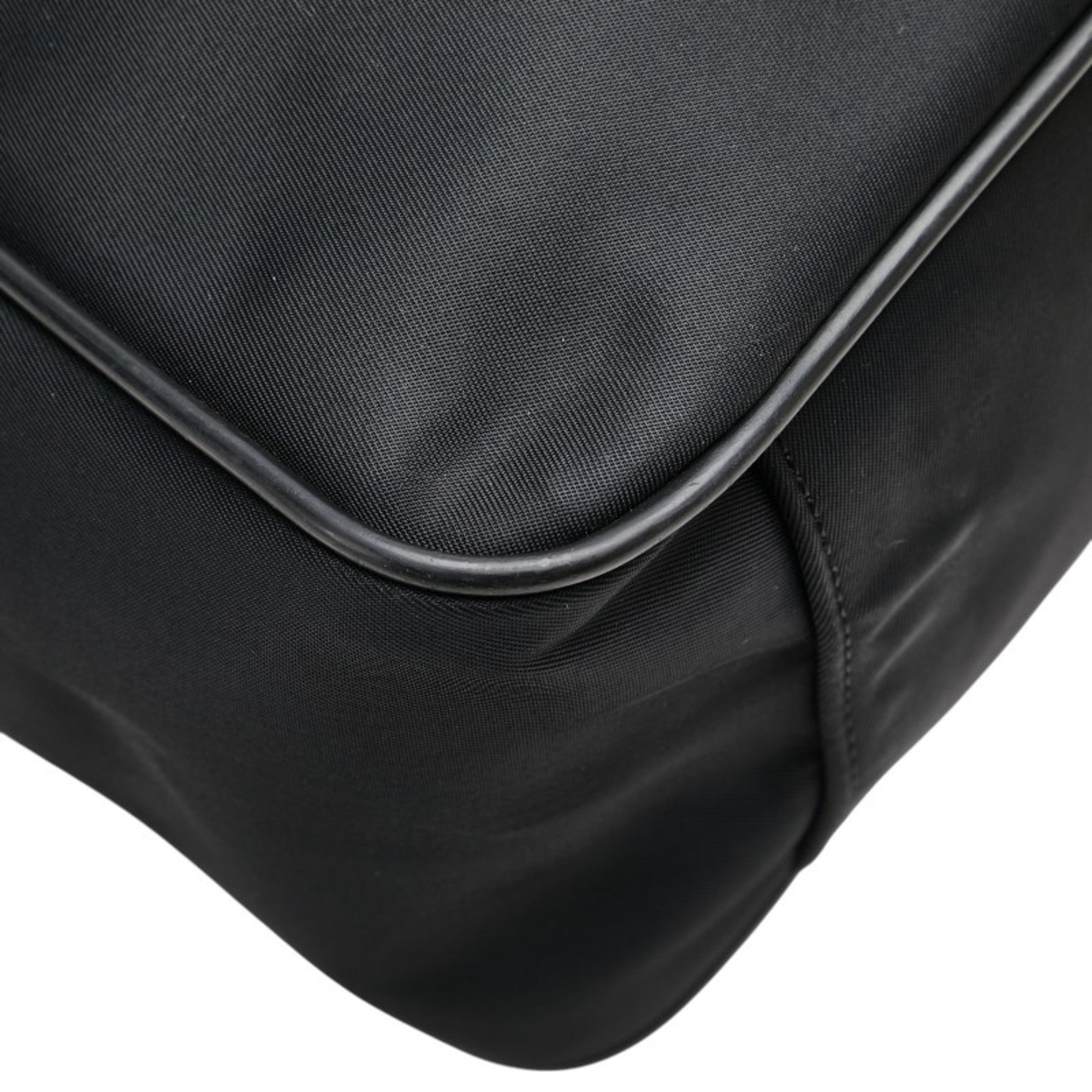 Burberry Beige Black Nylon Canvas Shoulder Bag Tote Bag