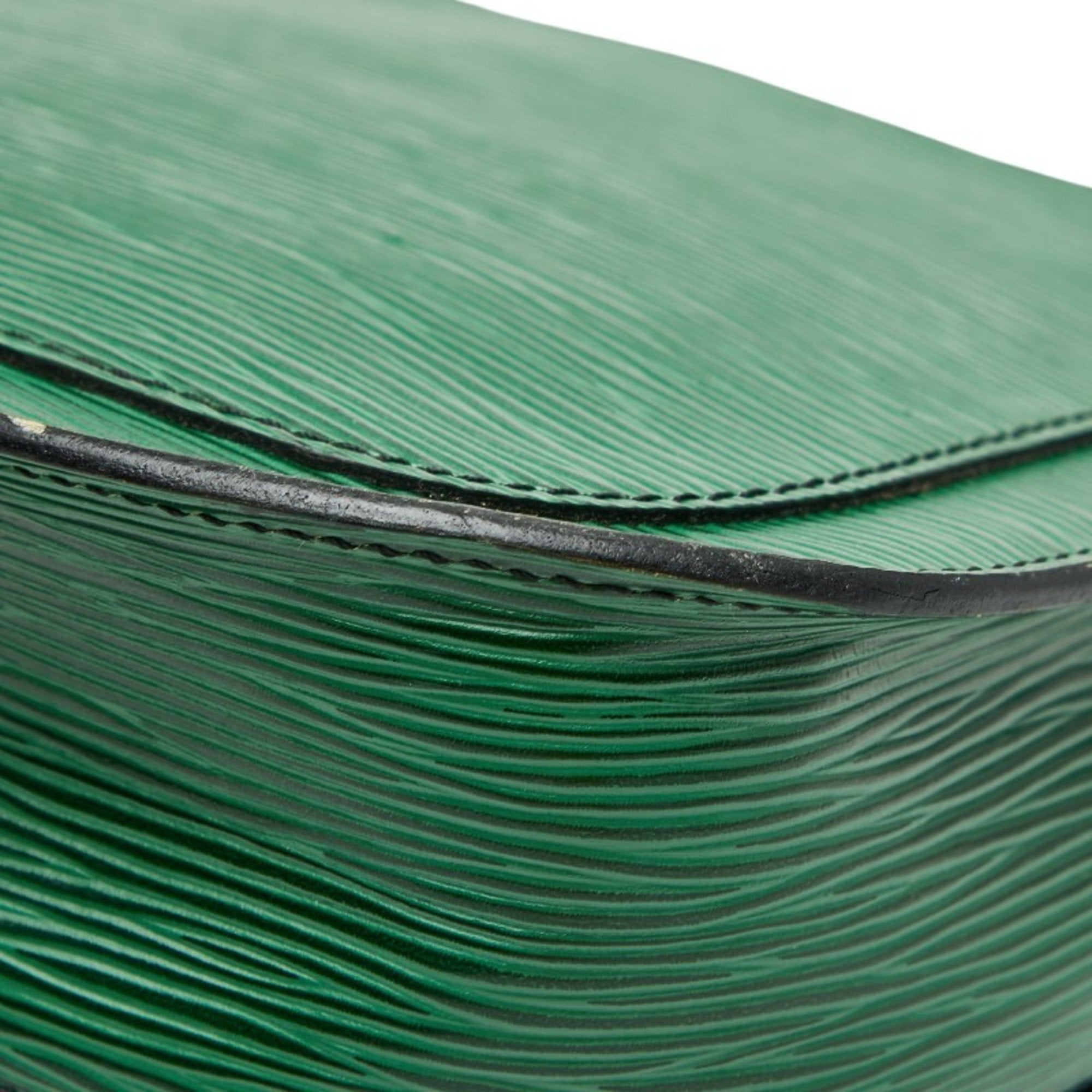 Louis Vuitton Borneo Green Leather Shoulder Bag