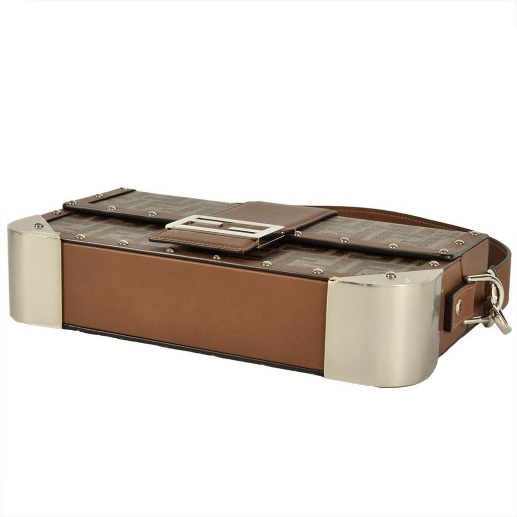 Fendi Brown Pvc Leather Shoulder Bag