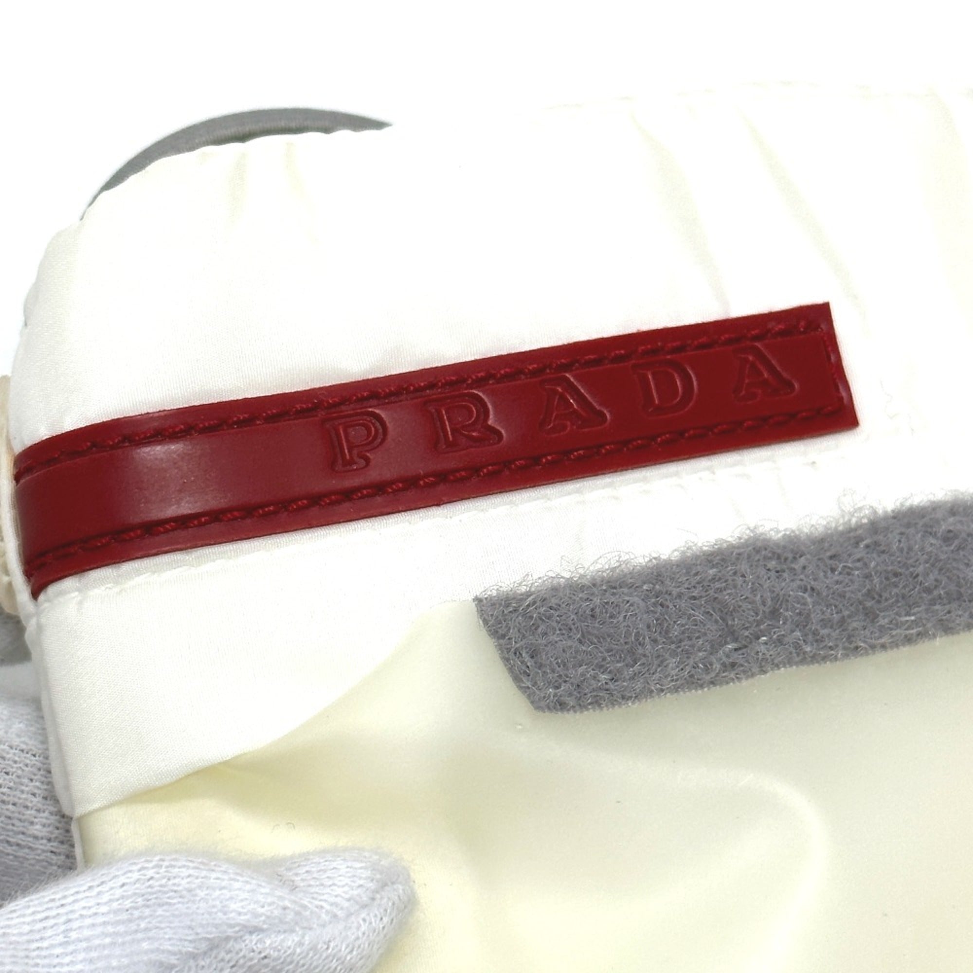 Prada White Cloth Shoulder Bag