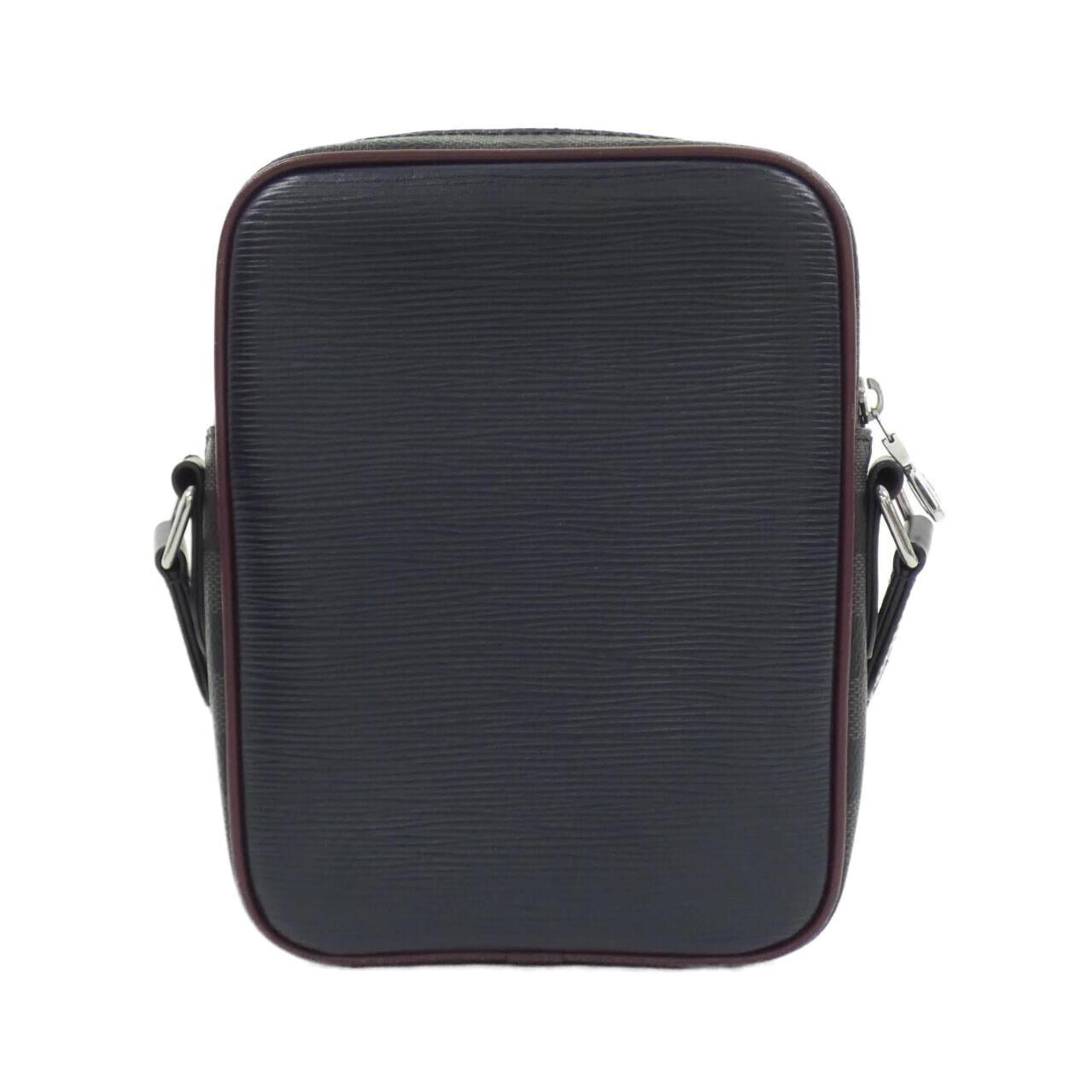 Louis Vuitton Graphite Coated Canvas Leather Shoulder Bag