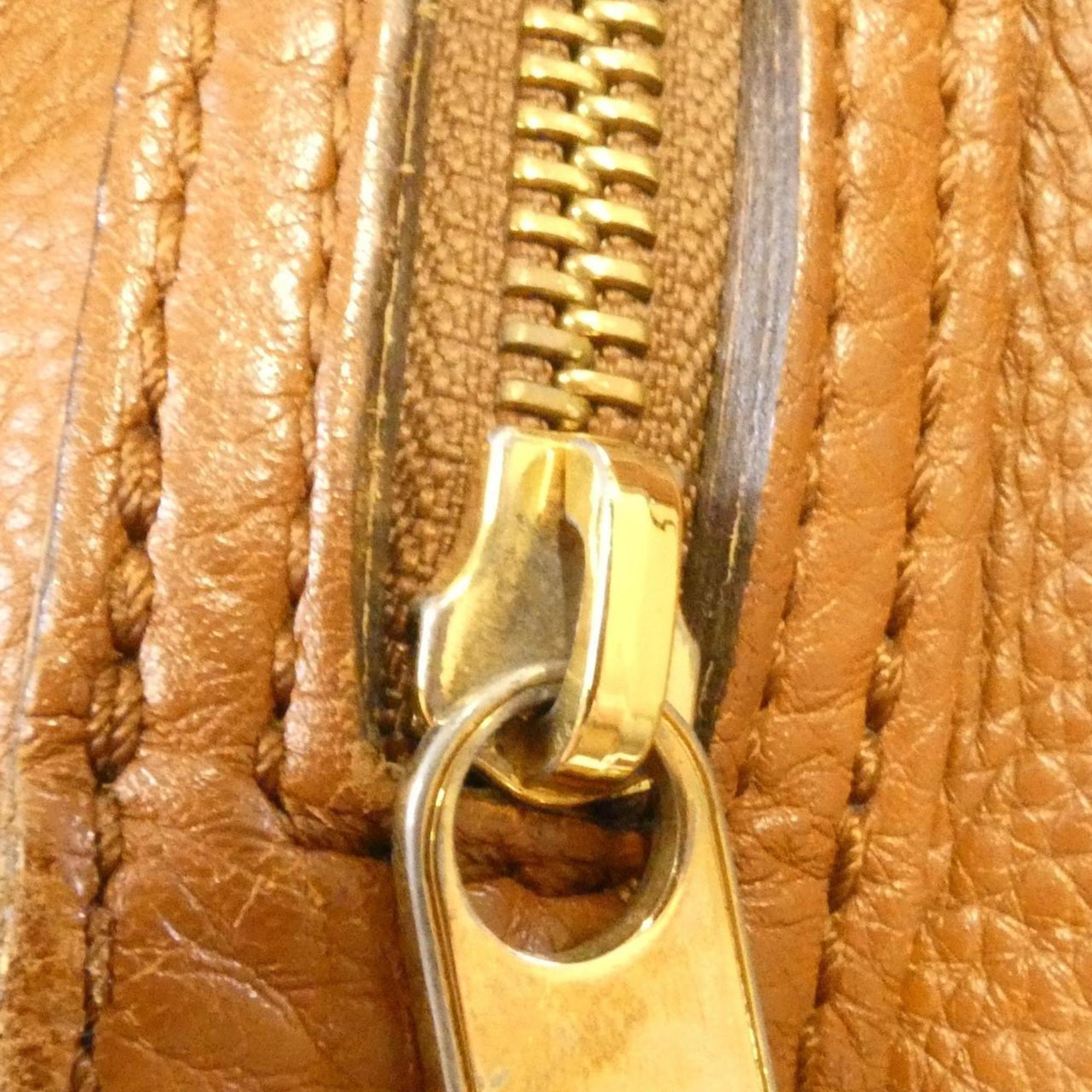 Louis Vuitton Cognac Leather Shoulder Bag