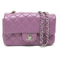 Chanel Purple Leather Shoulder Bag