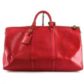 Louis Vuitton Epi Red Color Epi Leather Boston Bag Handbag