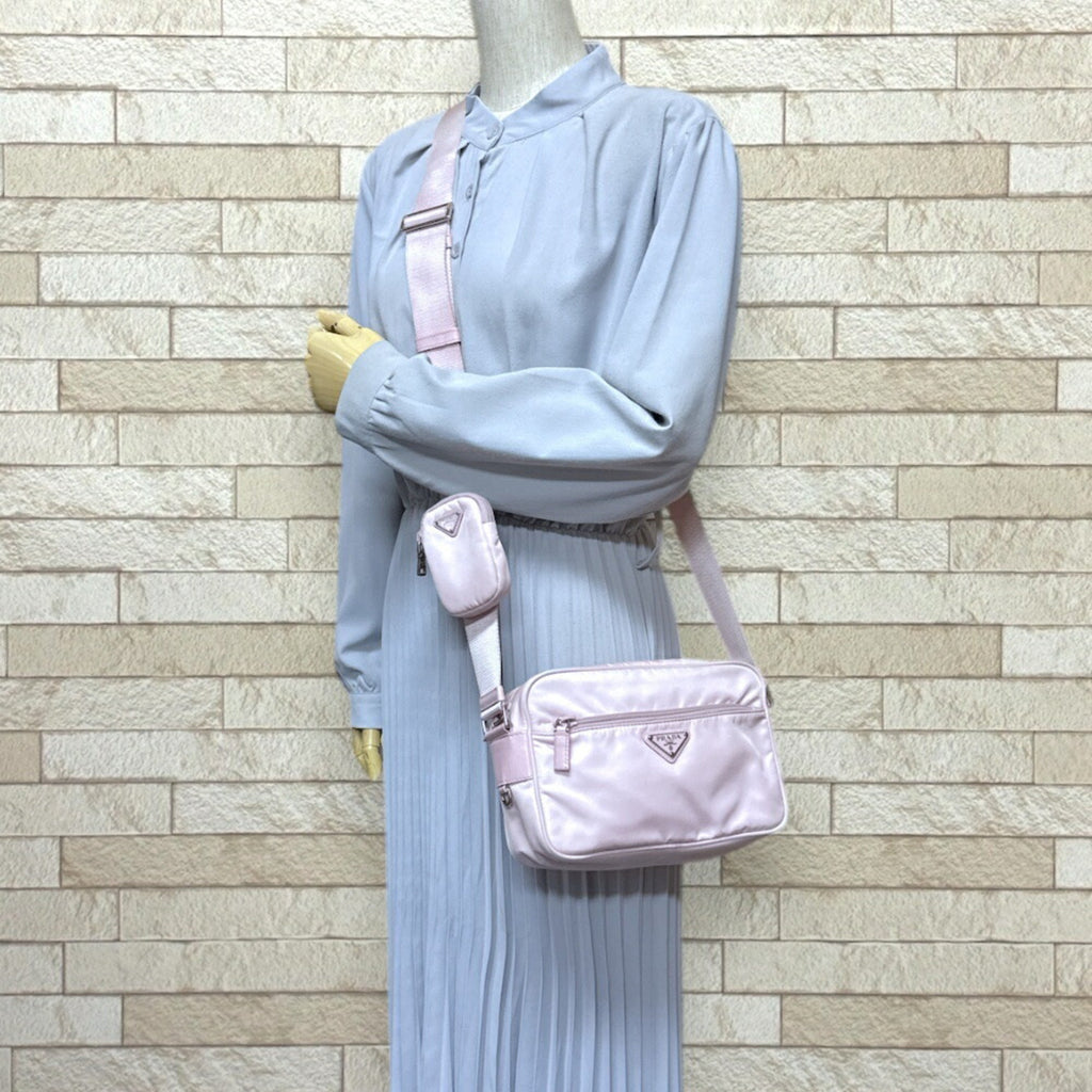 Prada Pink Nylon Shoulder Bag