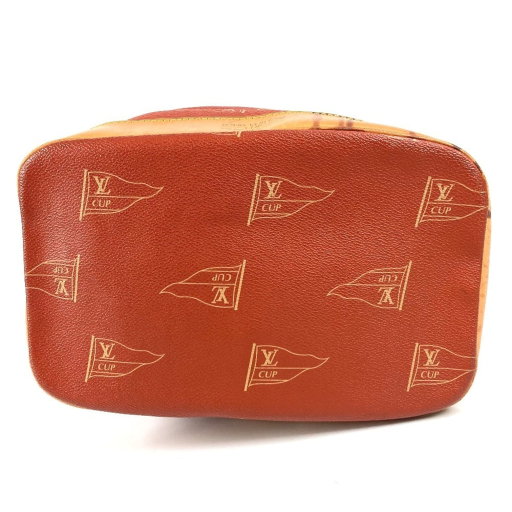 Louis Vuitton Orange Leather Canvas Shoulder Bag