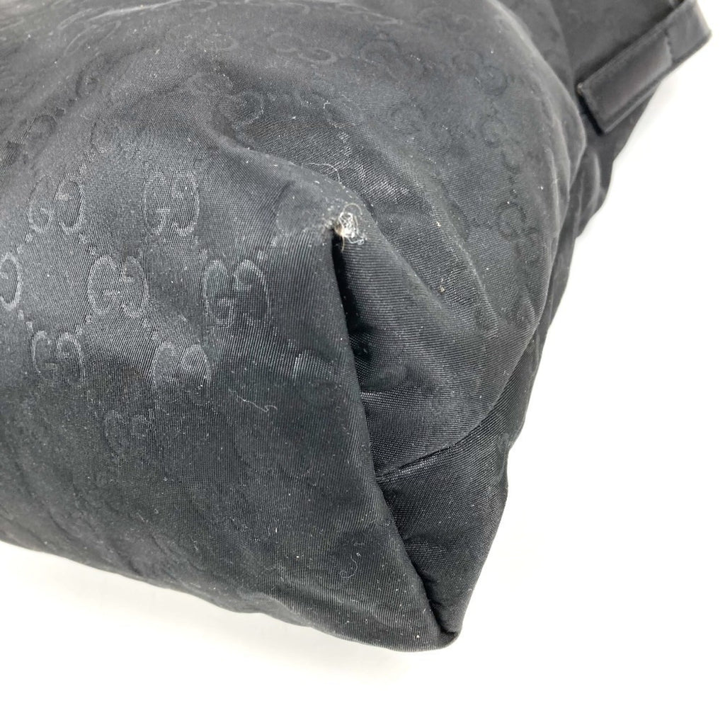 Gucci Black Leather Nylon Shoulder Bag (Pre-Owned)