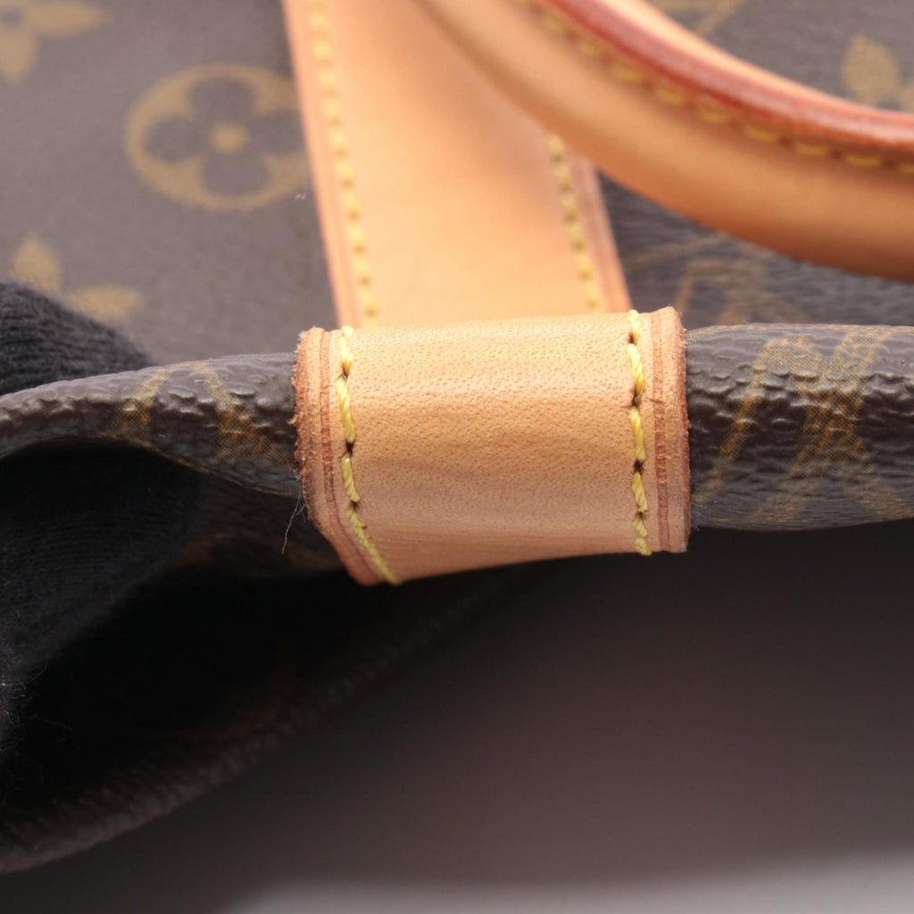 Louis Vuitton Brown Coated Canvas Leather Boston Bag Handbag