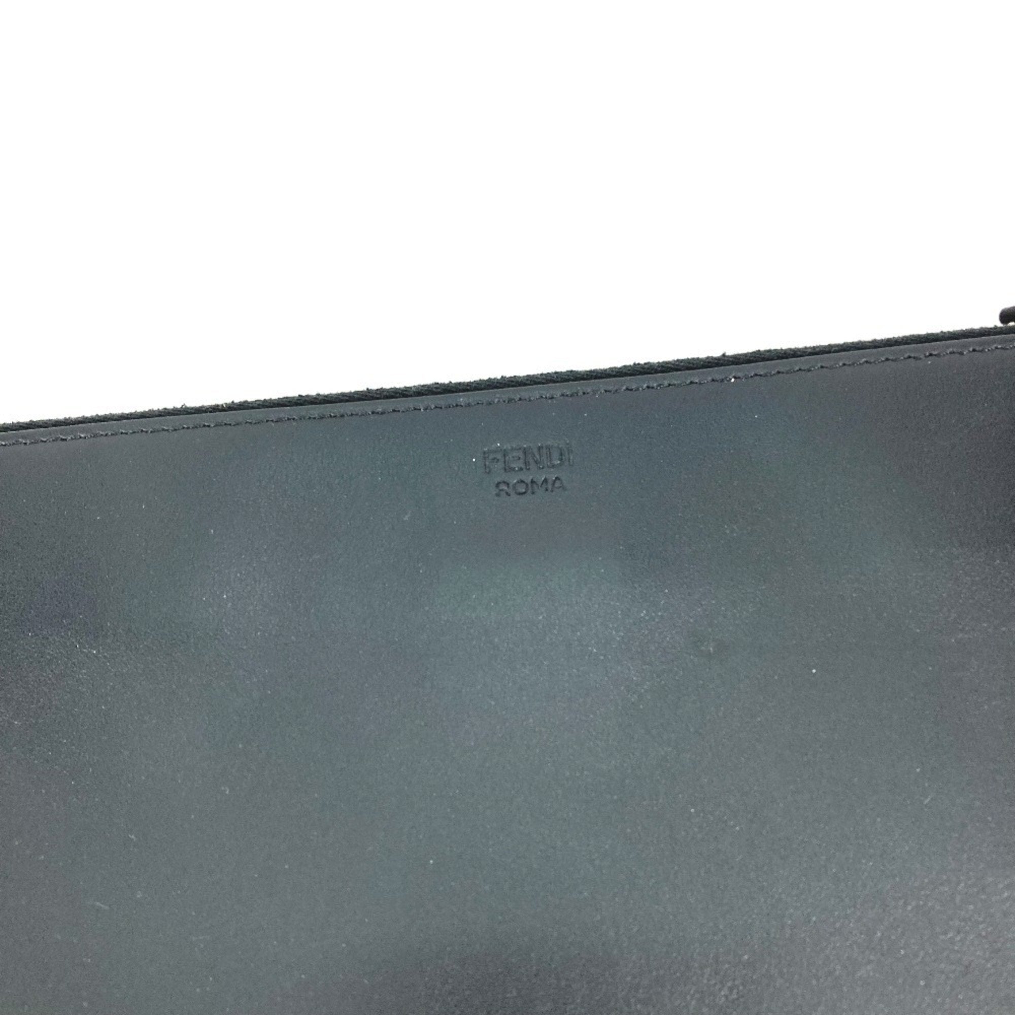 Fendi Black Leather Clutch Bag