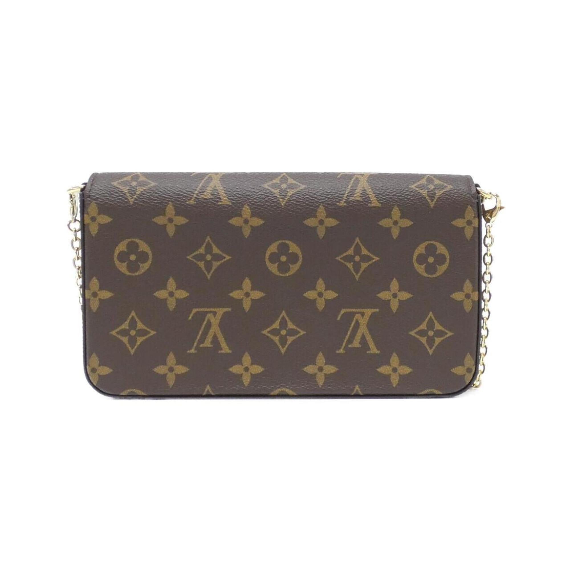 Louis Vuitton Monogram Marron Coated Canvas Pochette Shoulder Bag