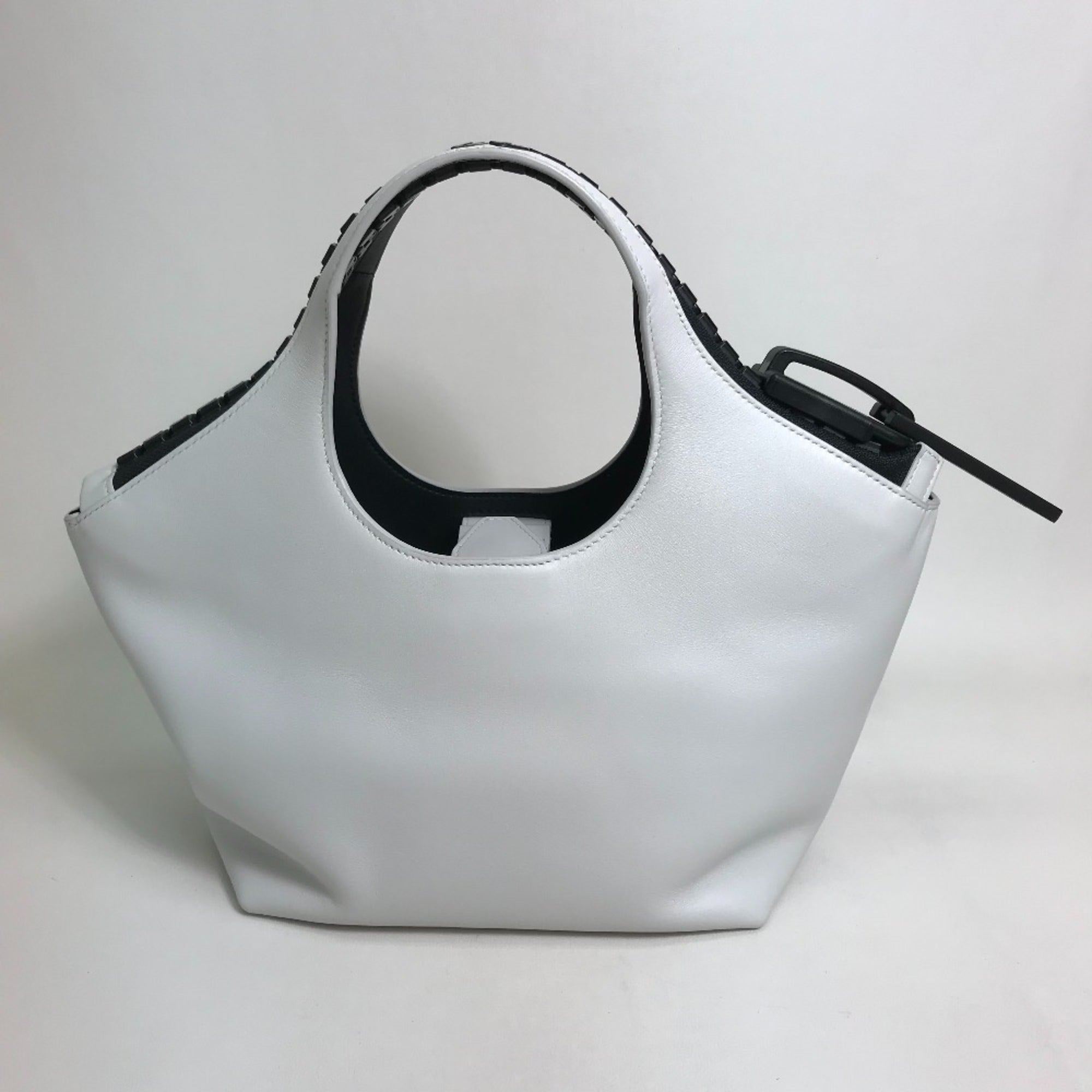 Balenciaga White Leather Hand