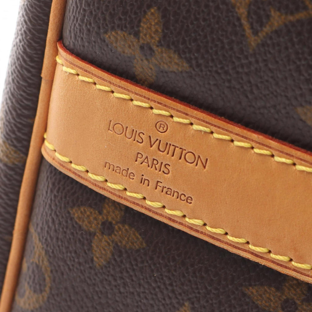 Louis Vuitton Brown Coated Canvas Leather Boston Bag