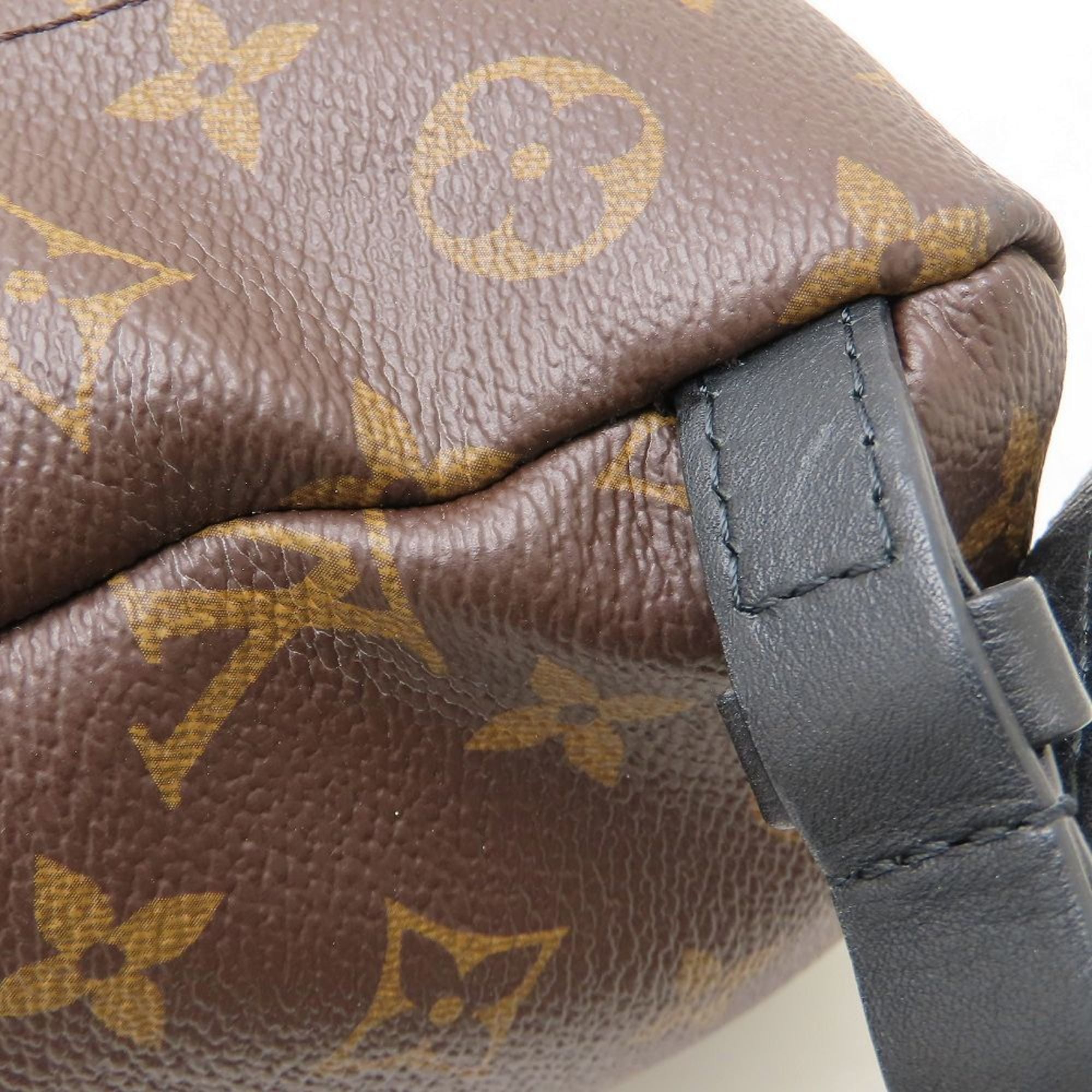 Louis Vuitton Black Brown Canvas Leather Backpack