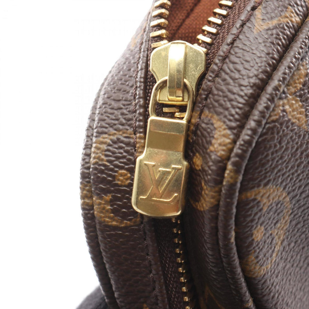 Louis Vuitton Monogram Brown Coated Canvas Leather Shoulder Bag