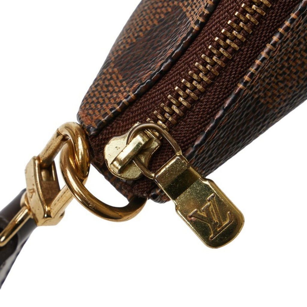 Louis Vuitton Brown Pvc Leather Handbag Pochette Pouch
