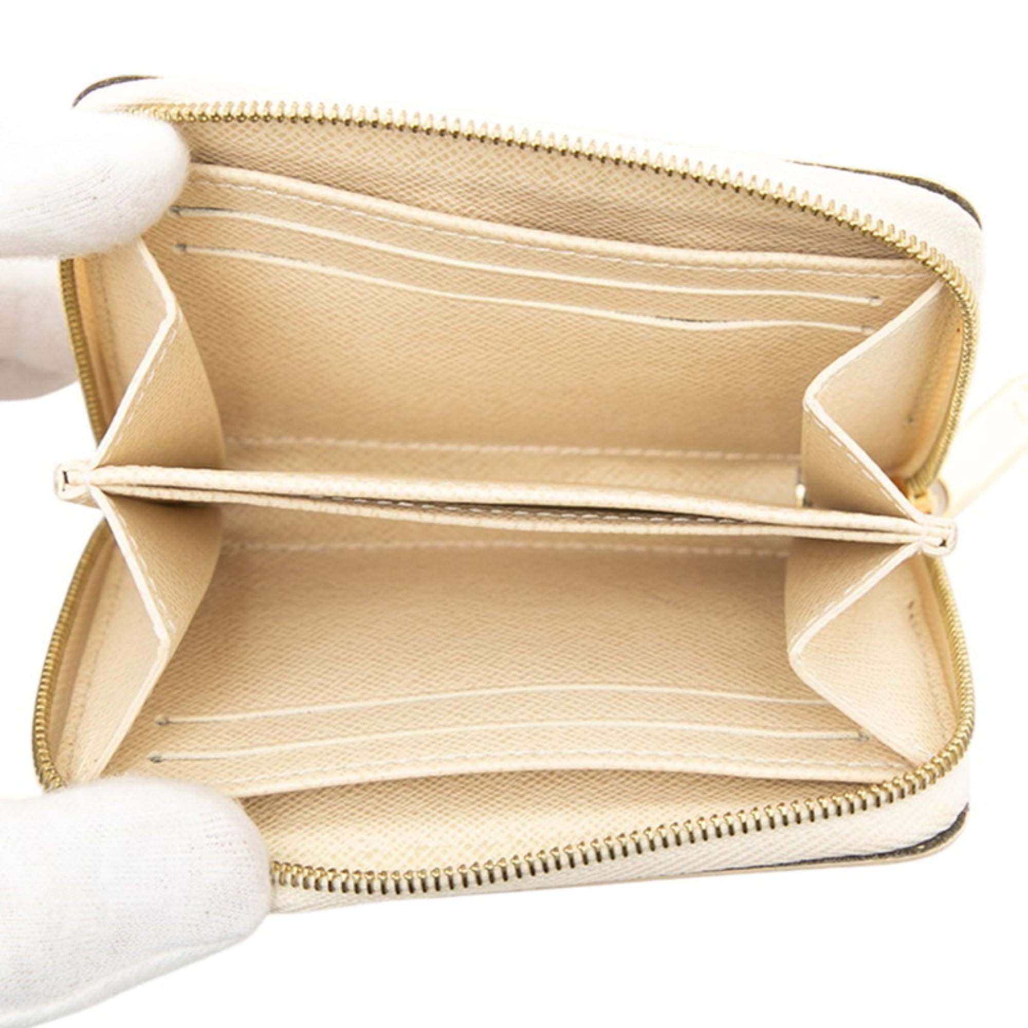 Louis Vuitton White Pvc Leather Coin Purse/Coin Case