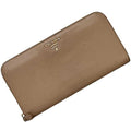 Prada Pink Beige Saffiano Metal Long Wallet (Bi-Fold)