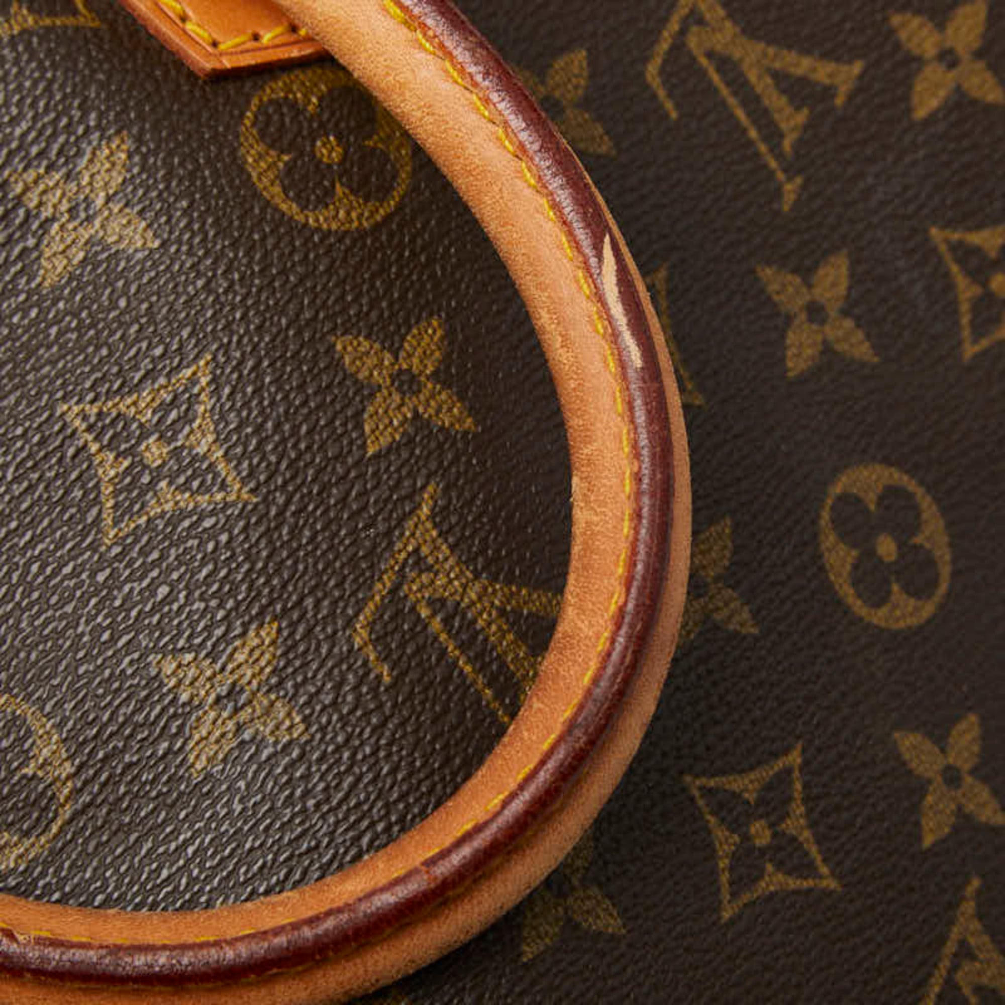 Louis Vuitton Brown Pvc Leather Boston Bag Handbag