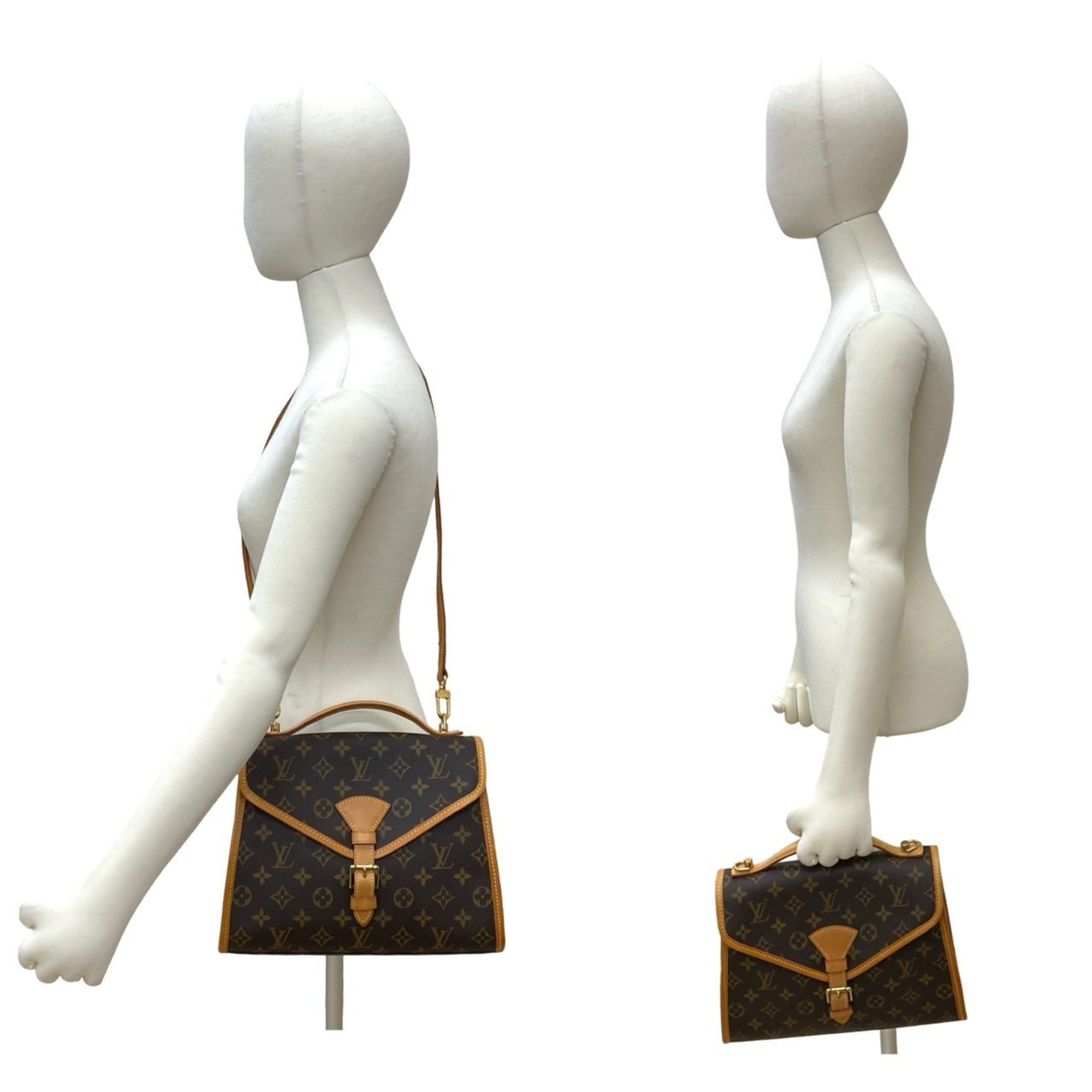 Louis Vuitton Brown Leather Pvc Handbag Shoulder Bag