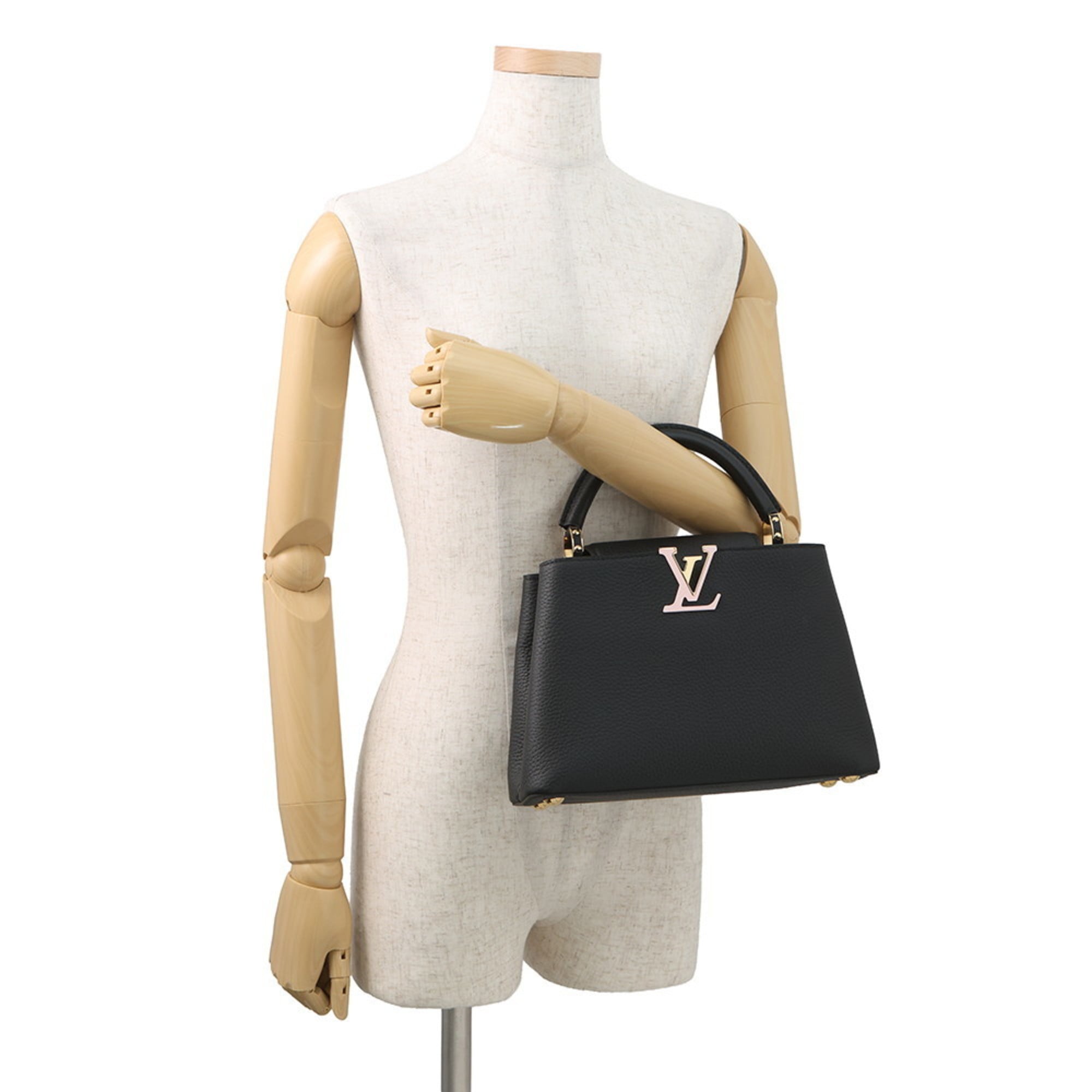Louis Vuitton Black Noir Exotic Leather Handbag Shoulder Bag