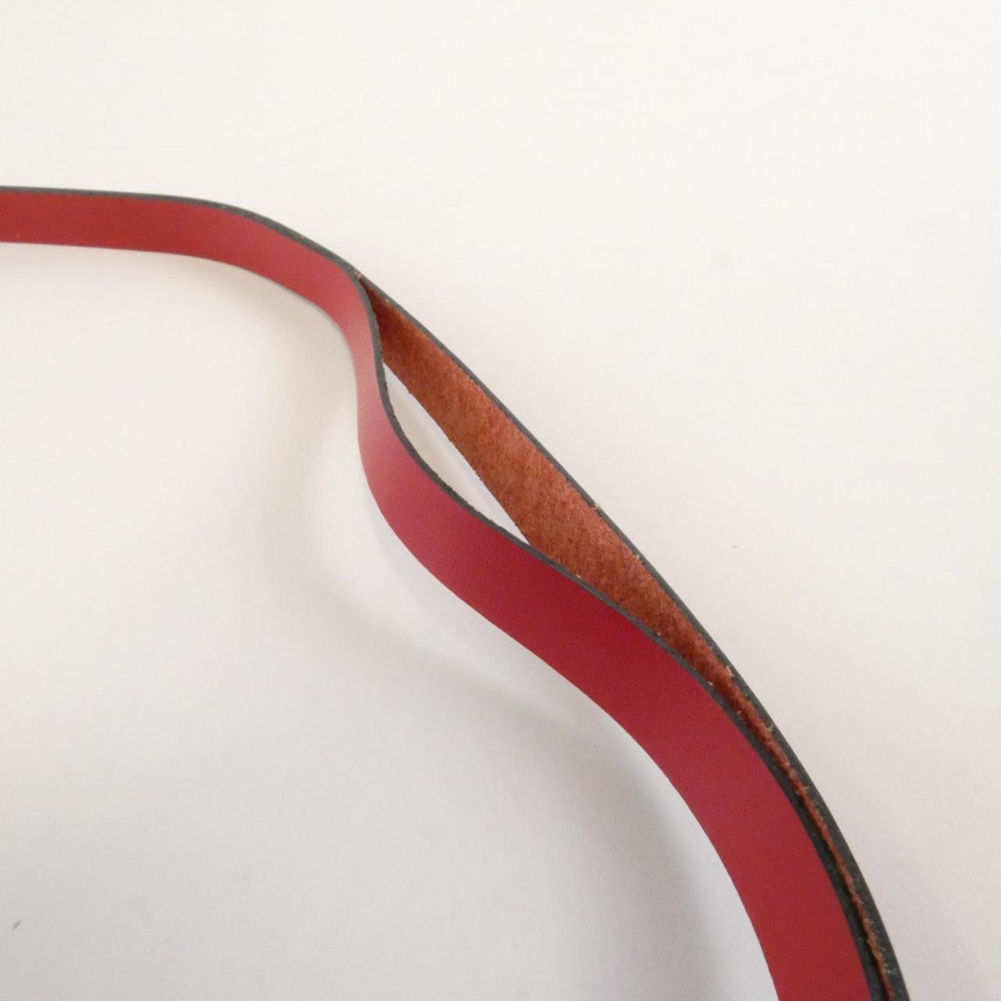 Louis Vuitton Red Color Leather Pochette Pouch